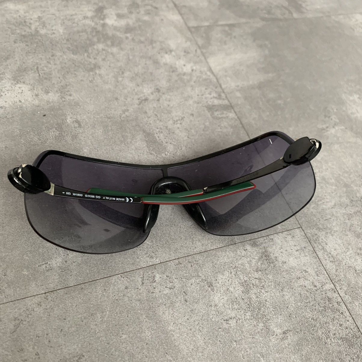 Gucci GUCCI Sunglasses Black Logo Purple Shield Sport Mask 1854 Size ONE SIZE - 9 Thumbnail