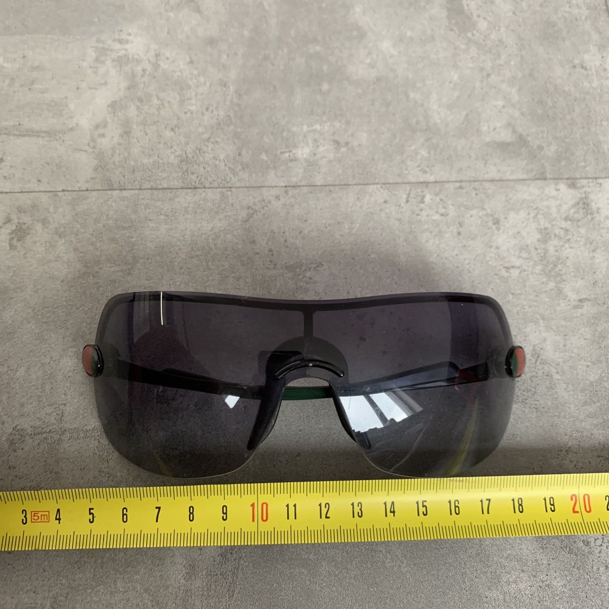 Gucci GUCCI Sunglasses Black Logo Purple Shield Sport Mask 1854 Size ONE SIZE - 12 Thumbnail