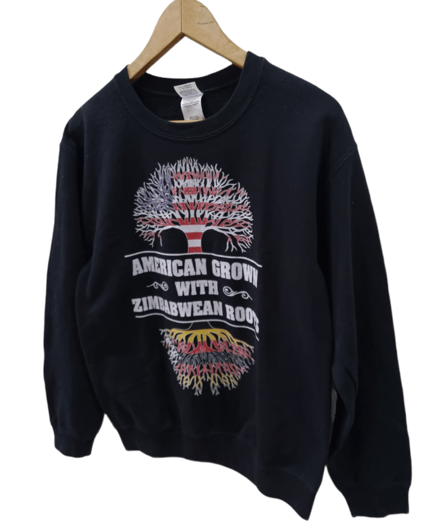 Gildan American Grown With Zimbanwean Roots Sweatshirt Size US S / EU 44-46 / 1 - 3 Thumbnail