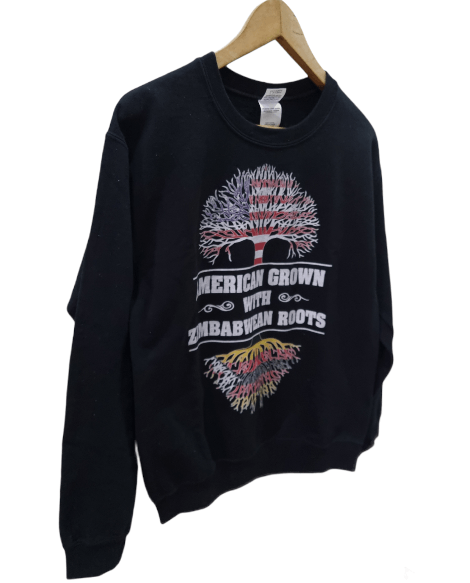 Gildan American Grown With Zimbanwean Roots Sweatshirt Size US S / EU 44-46 / 1 - 4 Thumbnail