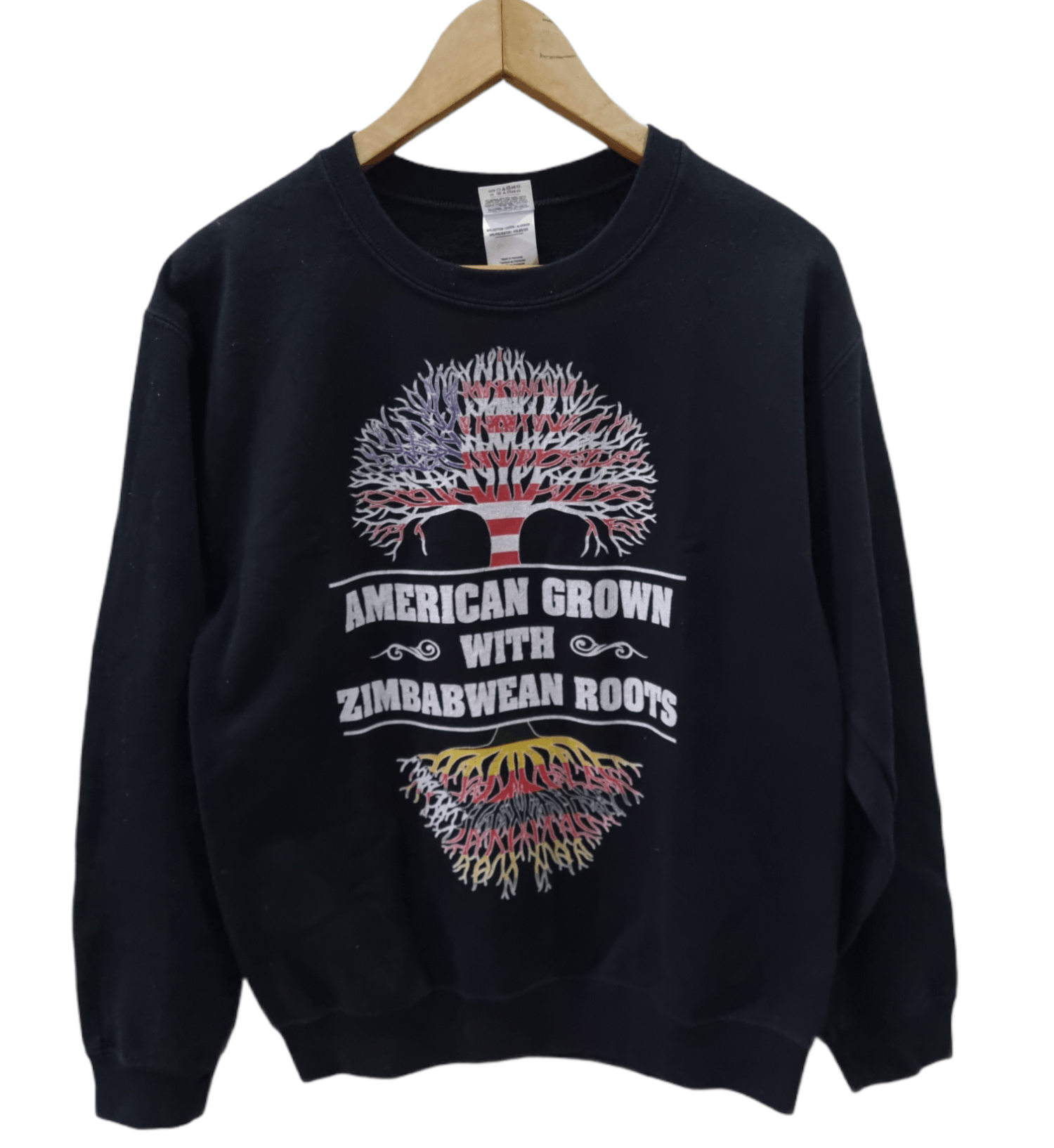 Gildan American Grown With Zimbanwean Roots Sweatshirt Size US S / EU 44-46 / 1 - 1 Thumbnail