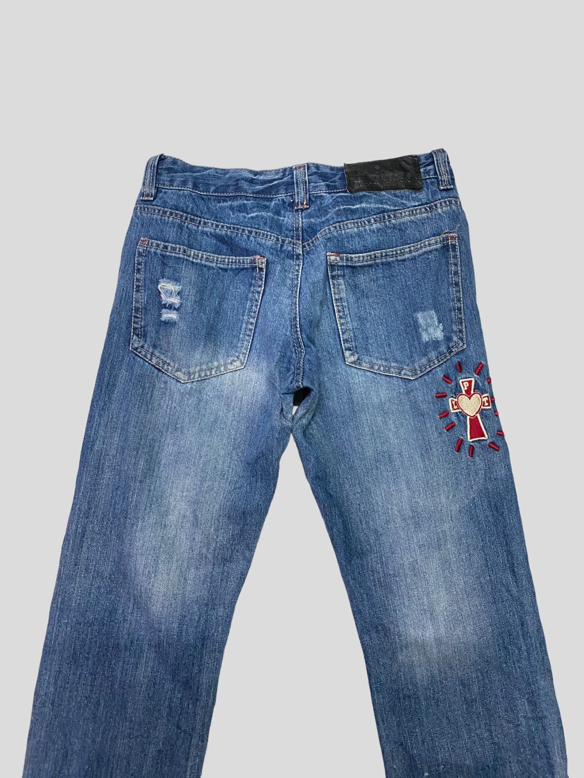 Designer × Japanese Brand × Vintage VINTAGE PINK LATTE GIVE ME A DIFFERENT LOVE DENIM Size 27" / US 4 / IT 40 - 7 Thumbnail