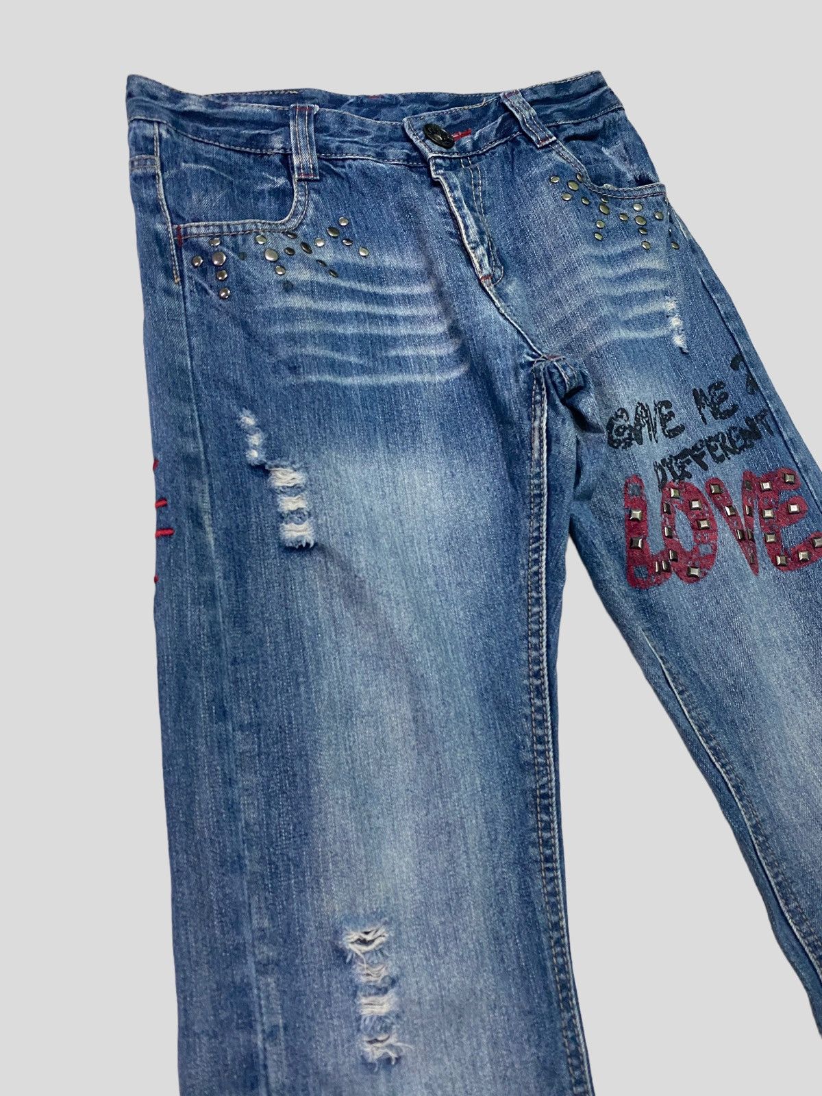 Designer × Japanese Brand × Vintage VINTAGE PINK LATTE GIVE ME A DIFFERENT LOVE DENIM Size 27" / US 4 / IT 40 - 6 Thumbnail