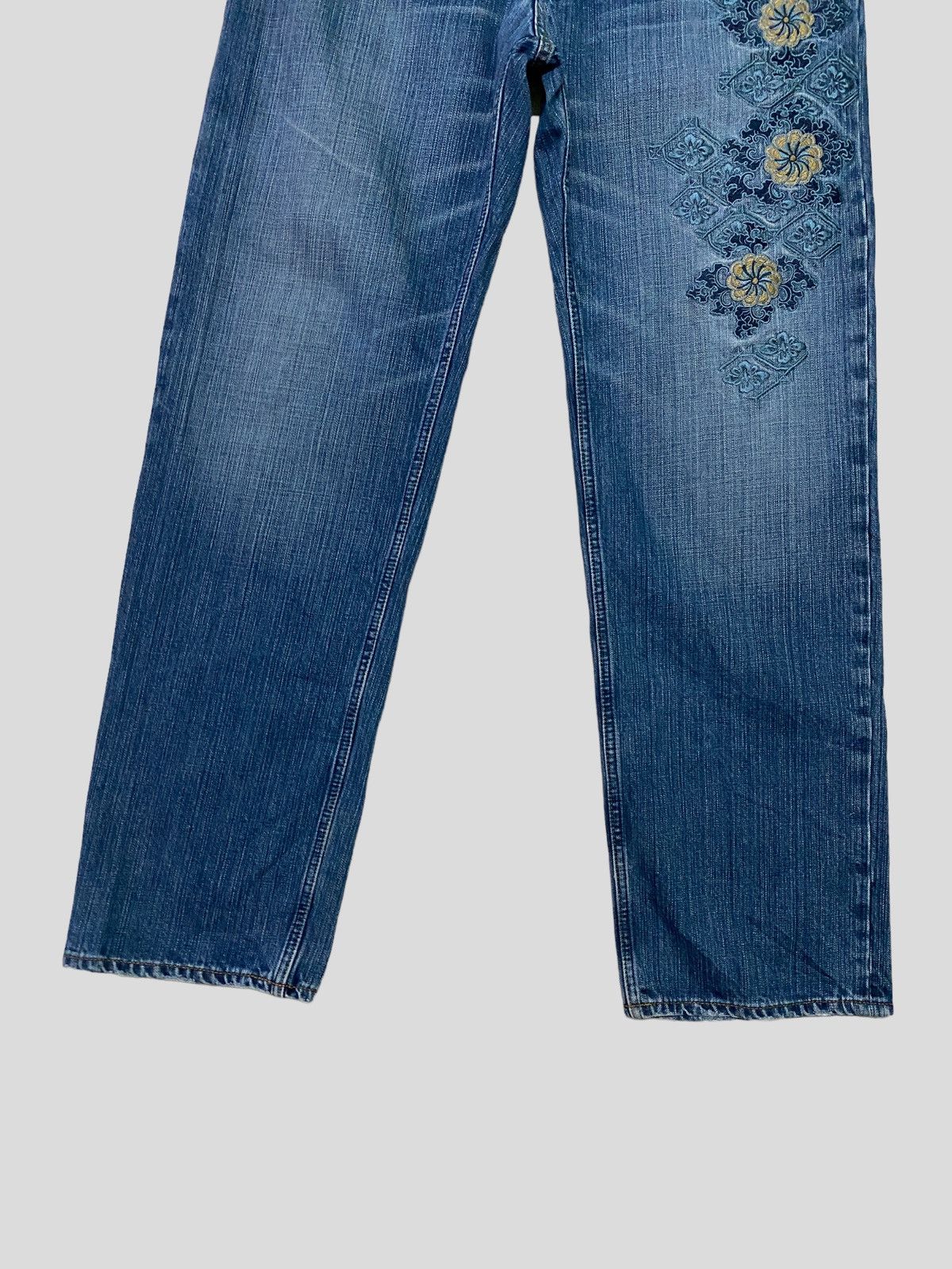 Japanese Brand × Vintage VINTAGE KARAKURI TAMASHII FLORAL EMBROIDERY SUKAJAN DESIGN Size US 33 - 4 Thumbnail