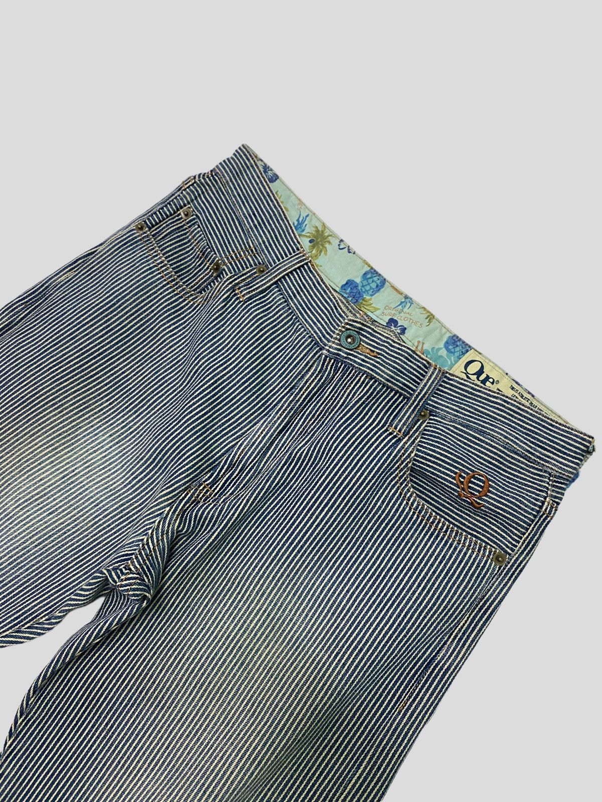 Japanese Brand × Vintage VINTAGE SURF CLOTHES HICKORY STRIPED PATCH POCKET DENIM Size US 29 - 5 Thumbnail