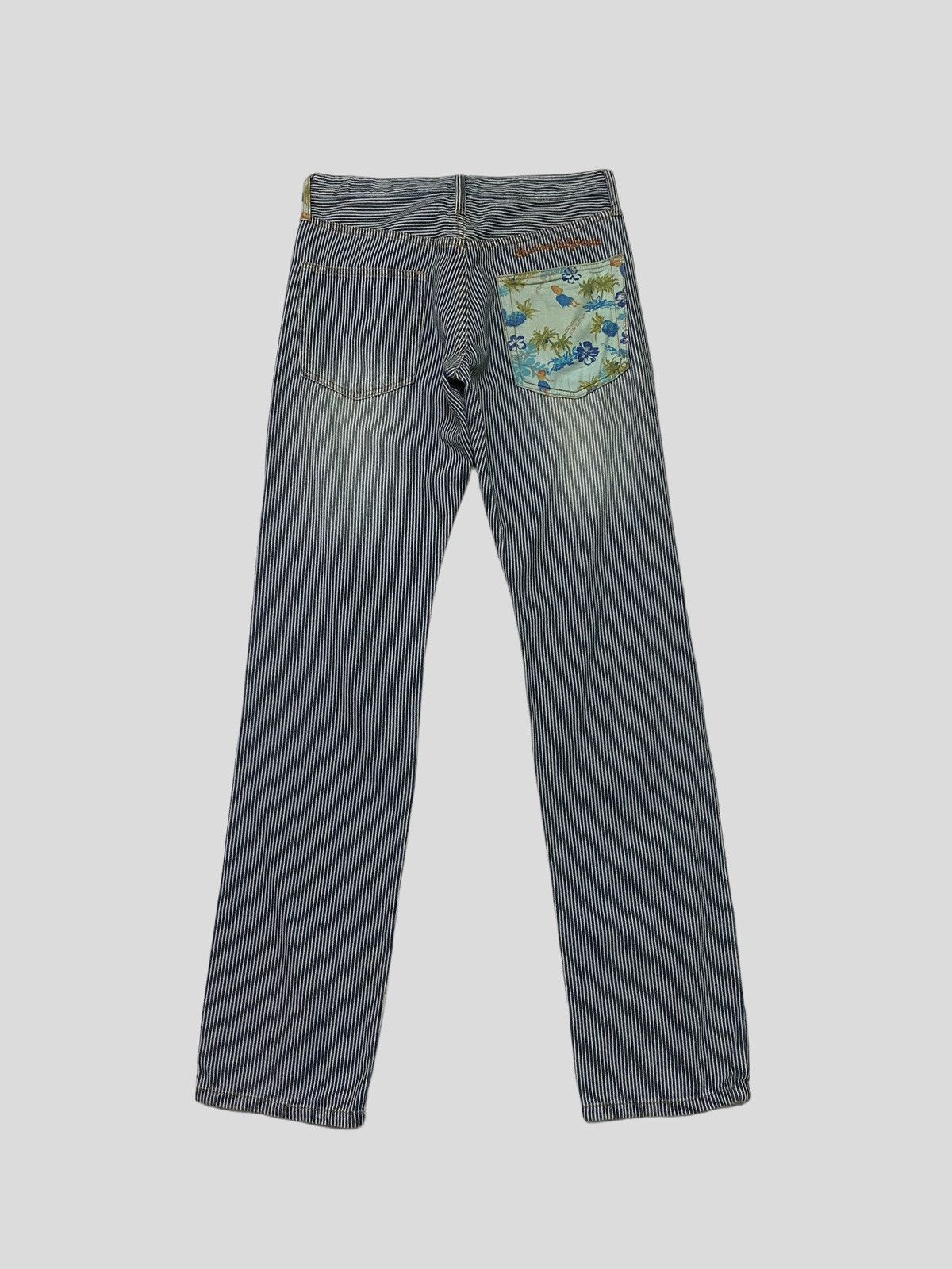 Japanese Brand × Vintage VINTAGE SURF CLOTHES HICKORY STRIPED PATCH POCKET DENIM Size US 29 - 2 Thumbnail