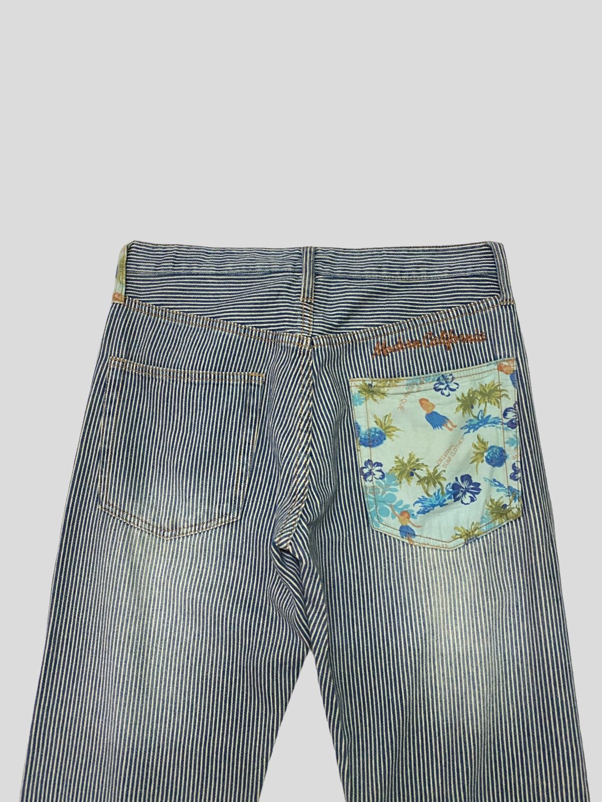 Japanese Brand × Vintage VINTAGE SURF CLOTHES HICKORY STRIPED PATCH POCKET DENIM Size US 29 - 6 Thumbnail