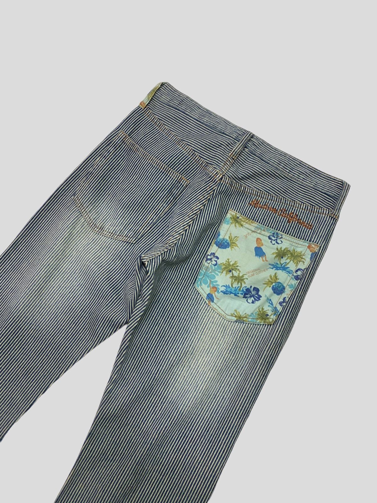 Japanese Brand × Vintage VINTAGE SURF CLOTHES HICKORY STRIPED PATCH POCKET DENIM Size US 29 - 8 Thumbnail