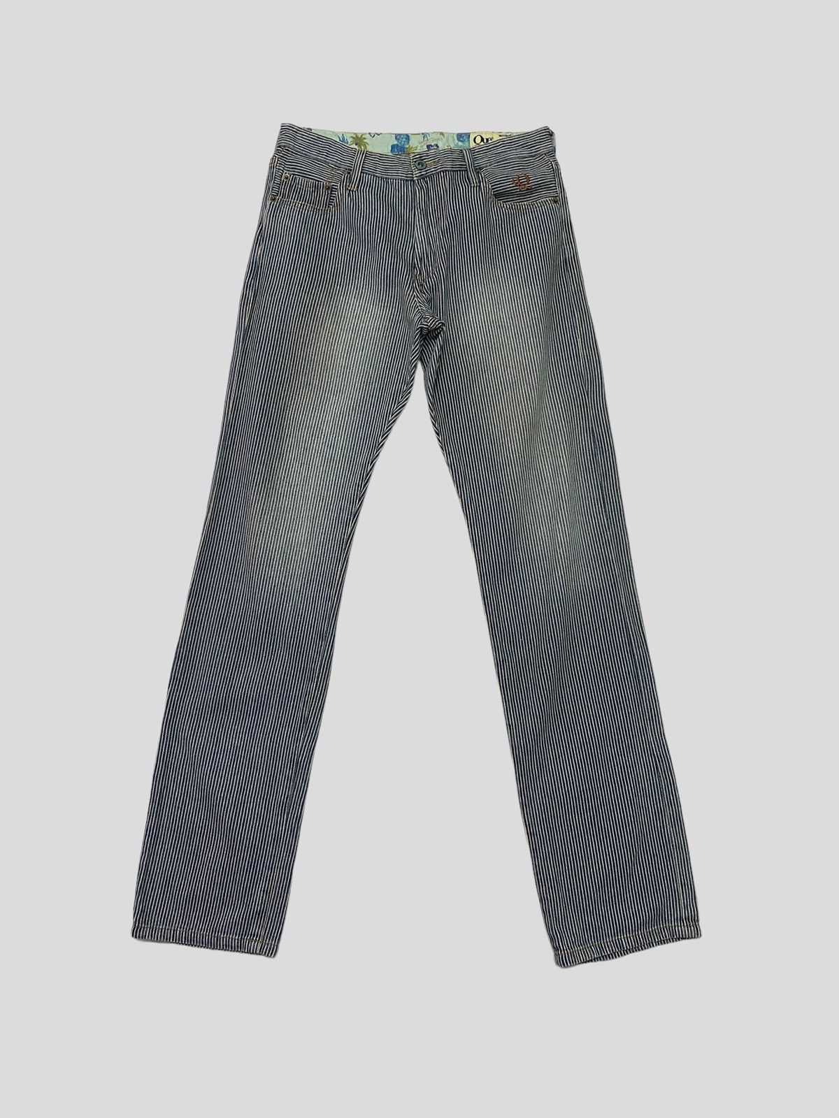 Japanese Brand × Vintage VINTAGE SURF CLOTHES HICKORY STRIPED PATCH POCKET DENIM Size US 29 - 1 Thumbnail