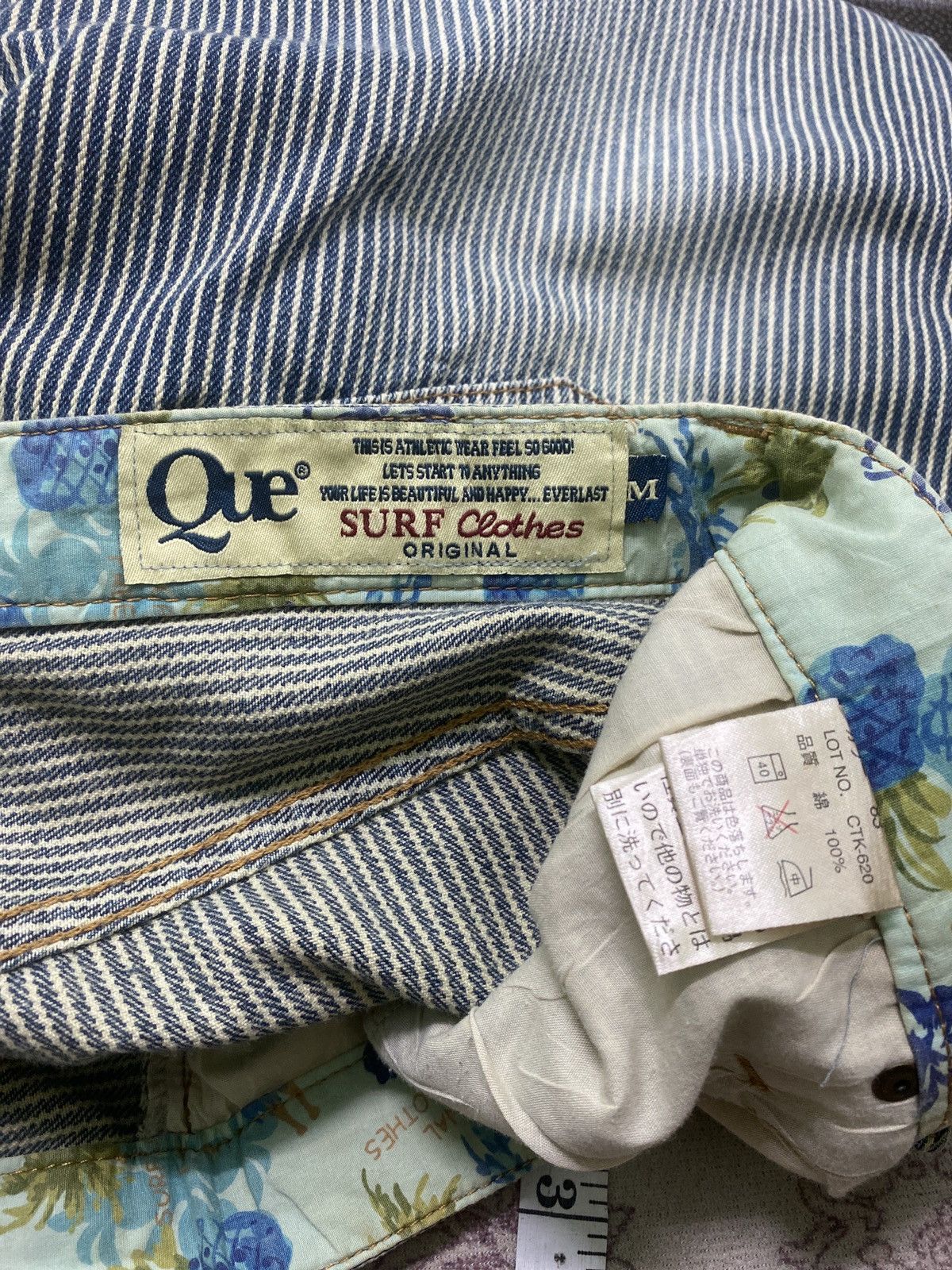 Japanese Brand × Vintage VINTAGE SURF CLOTHES HICKORY STRIPED PATCH POCKET DENIM Size US 29 - 10 Thumbnail
