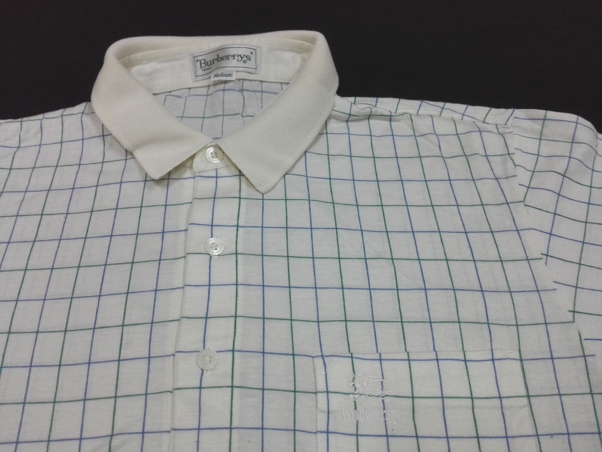 Burberry Vintage Burberry Polo Tee Classic Striped Square Size US M / EU 48-50 / 2 - 2 Thumbnail
