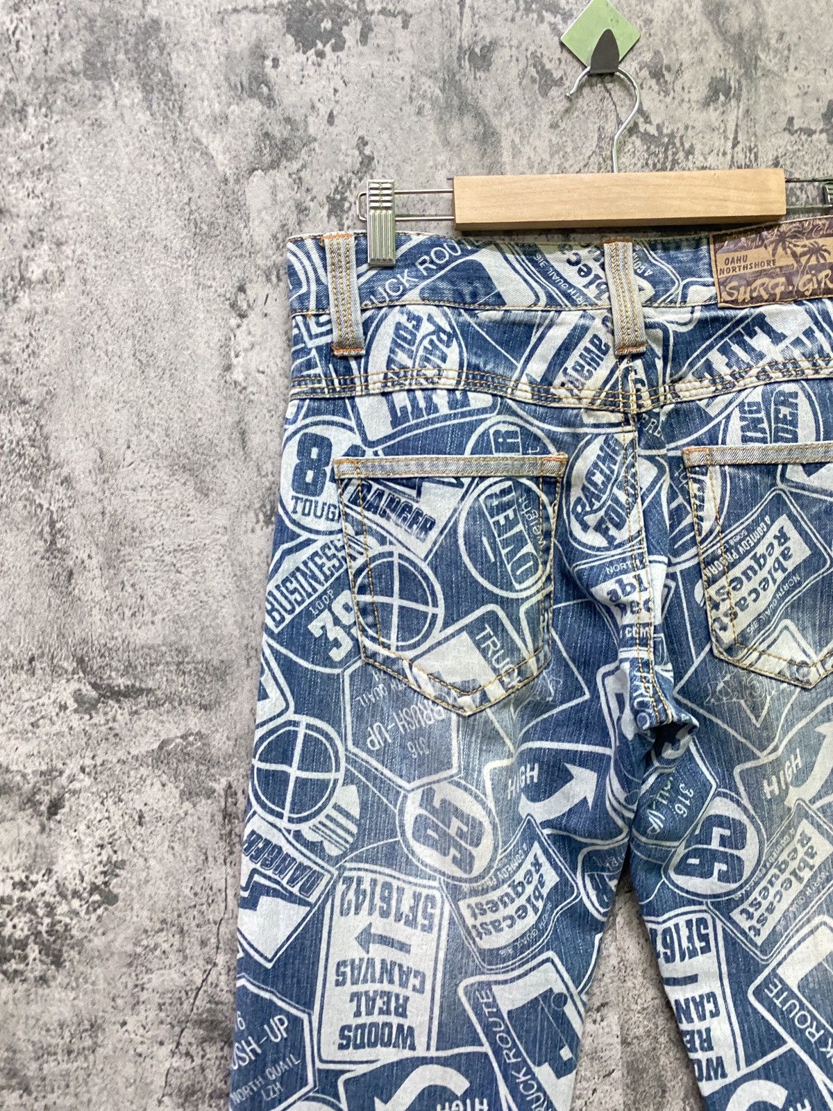 Designer × Japanese Brand Japan SURF GIRLS FullPrint Faded Denim Hysteric Style Pants Size US 31 - 11 Thumbnail