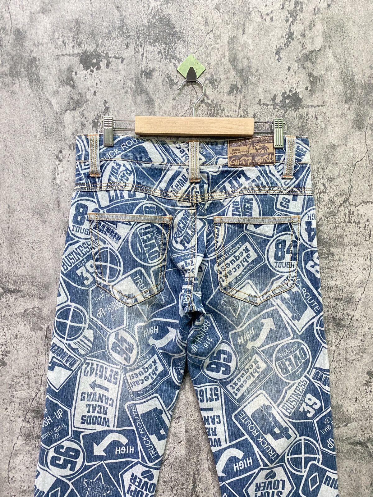 Designer × Japanese Brand Japan SURF GIRLS FullPrint Faded Denim Hysteric Style Pants Size US 31 - 10 Thumbnail