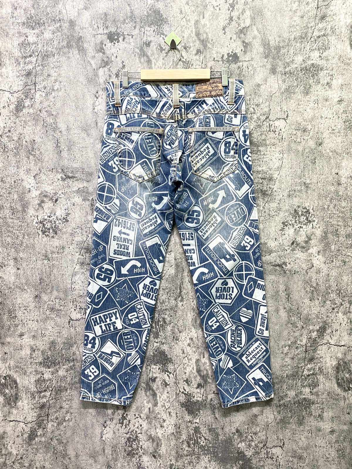 Designer × Japanese Brand Japan SURF GIRLS FullPrint Faded Denim Hysteric Style Pants Size US 31 - 2 Thumbnail