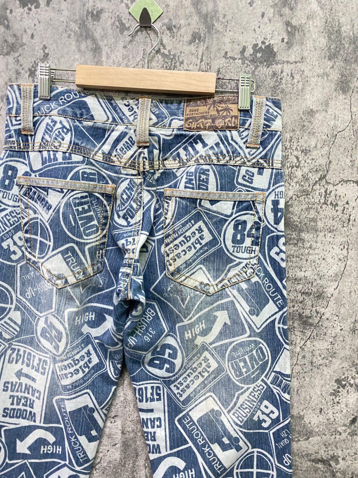 Designer × Japanese Brand Japan SURF GIRLS FullPrint Faded Denim Hysteric Style Pants Size US 31 - 12 Thumbnail
