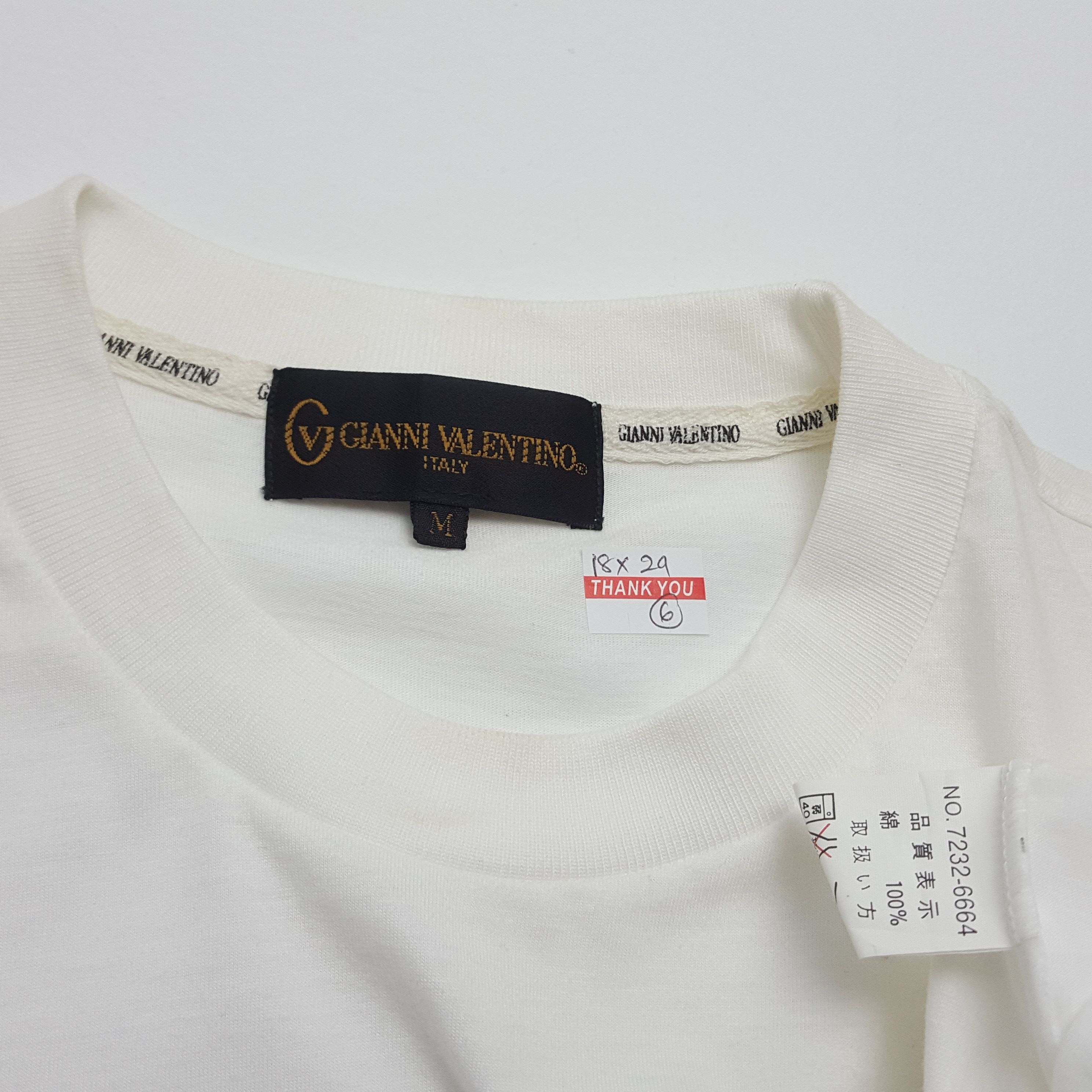 Gianni Valentino × Valentino × Vintage Vintage GIANNI VALENTINO Embroidery Spell Out t-shirt Size US M / EU 48-50 / 2 - 2 Thumbnail