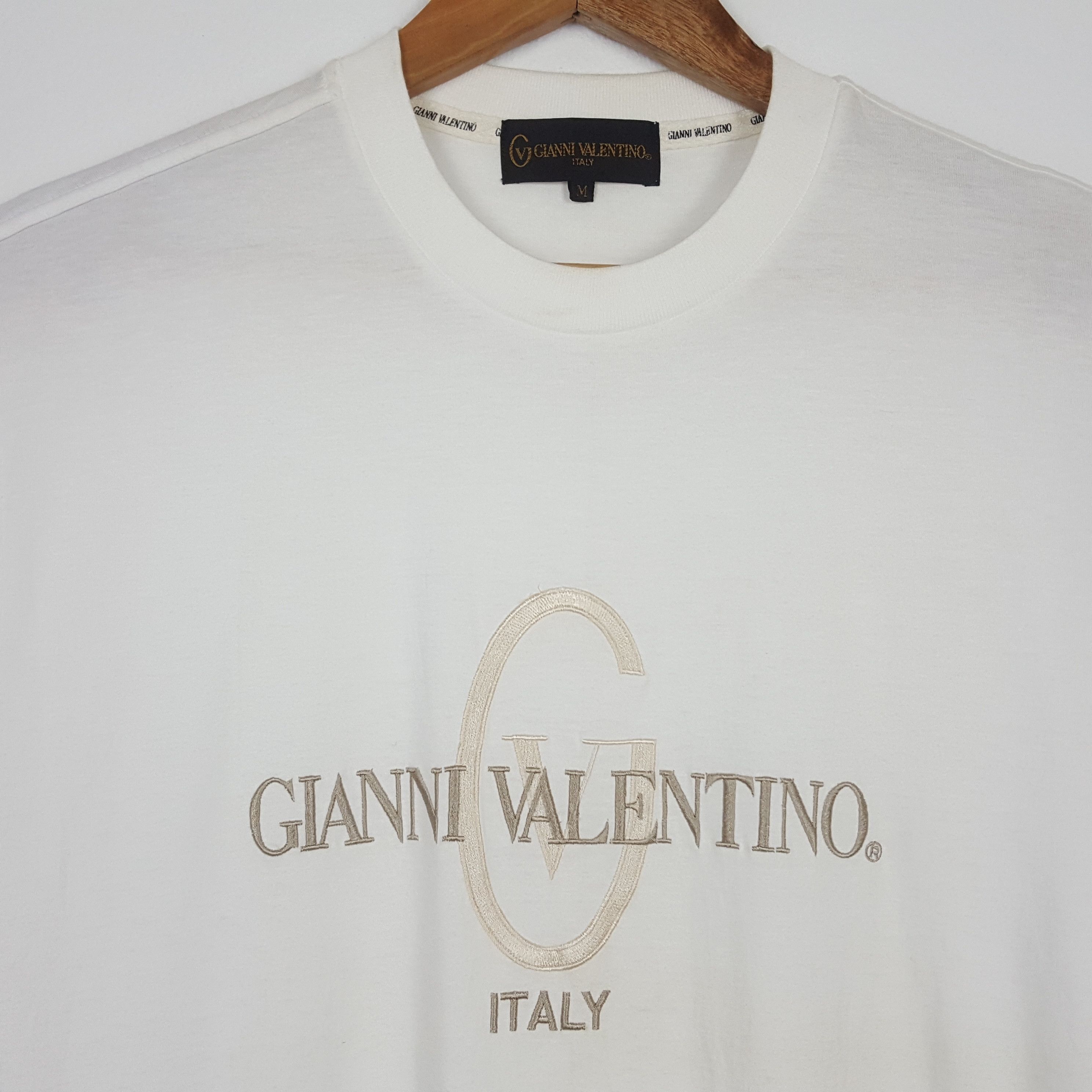 Gianni Valentino × Valentino × Vintage Vintage GIANNI VALENTINO Embroidery Spell Out t-shirt Size US M / EU 48-50 / 2 - 5 Thumbnail