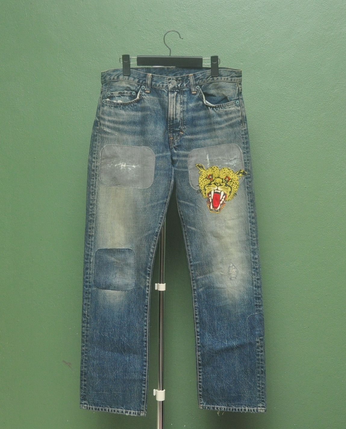 Vintage RNA Slang Distressed Denim travis Scott Style