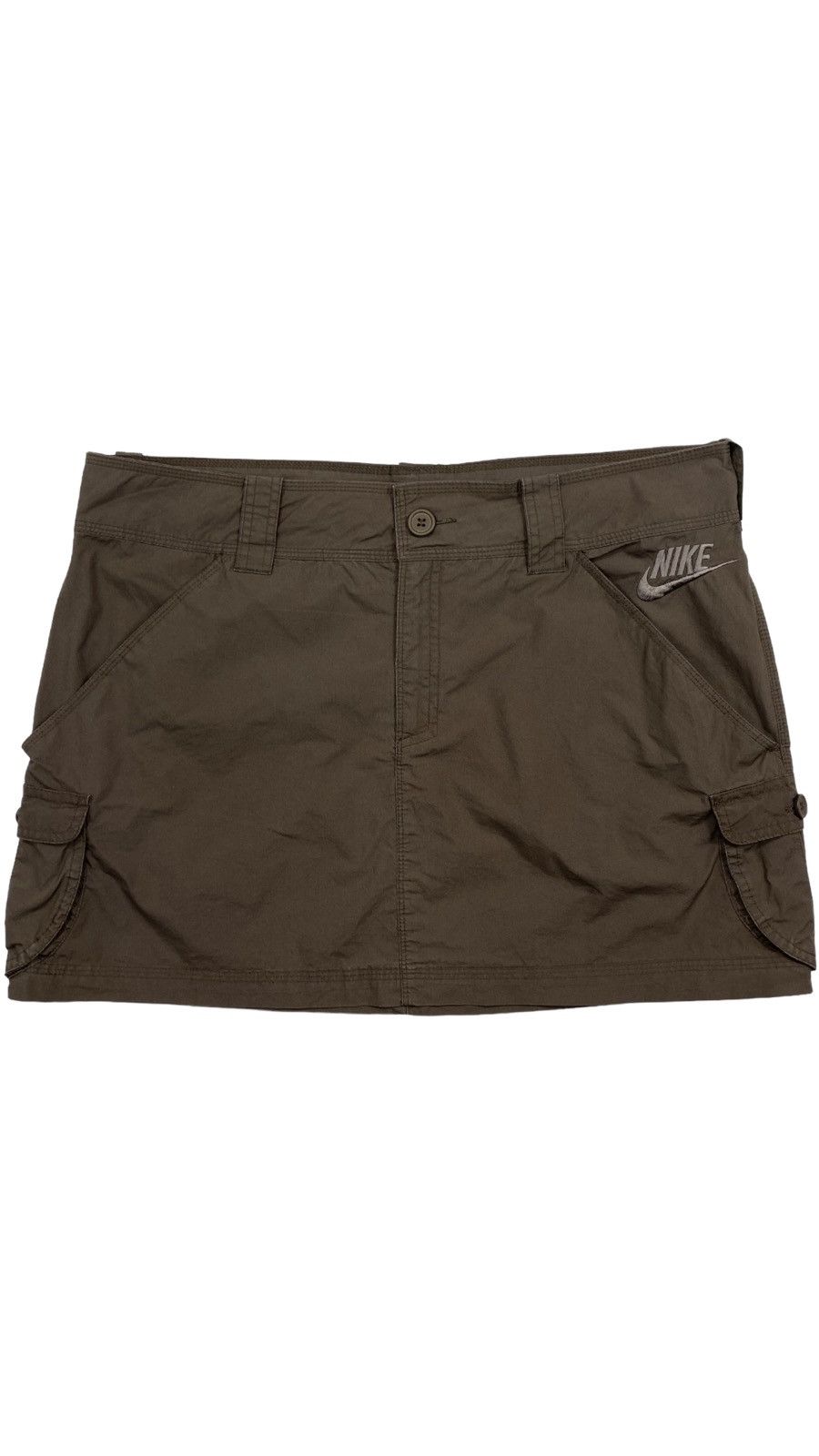 image of Nike Y2K Cargo Multipockets Mini Skirt Gorpcore Hiking in Brown, Women's (Size 36)