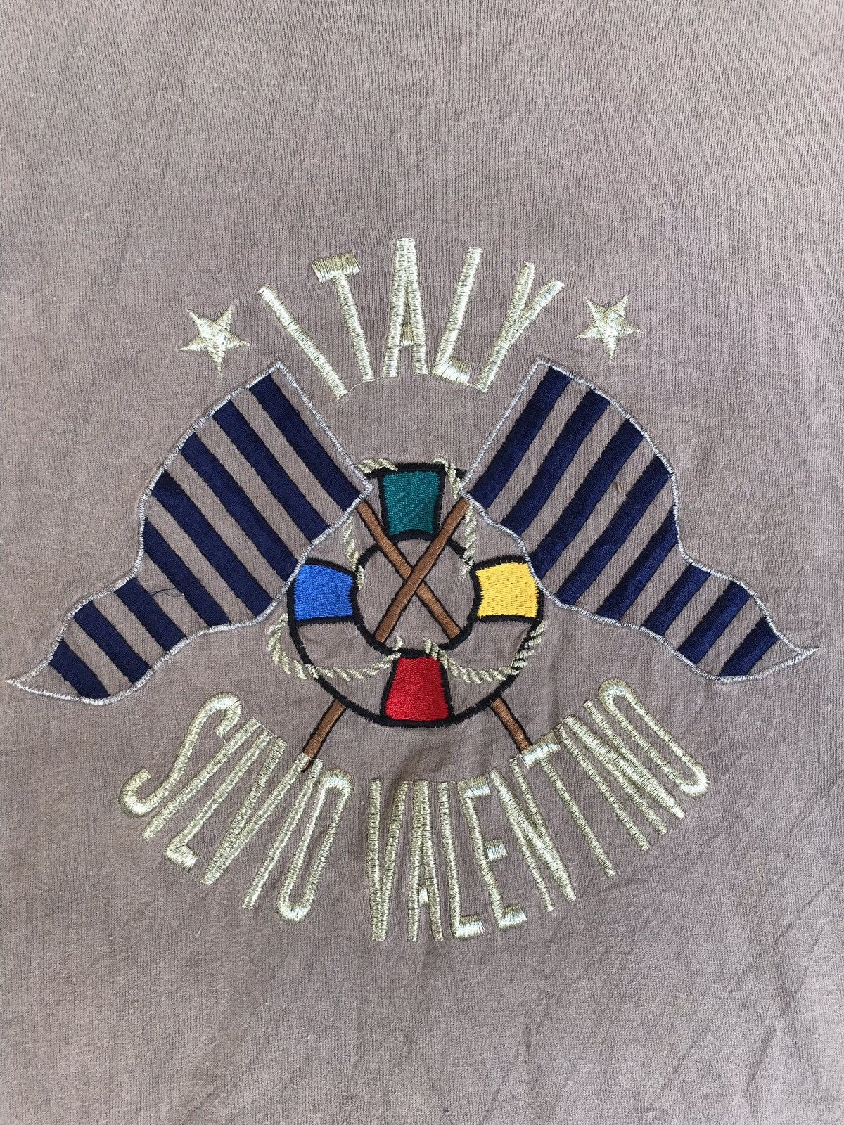 Valentino Vintage Silvio Valentino Italy Big Logo Embroidered T shirt Size US M / EU 48-50 / 2 - 2 Thumbnail