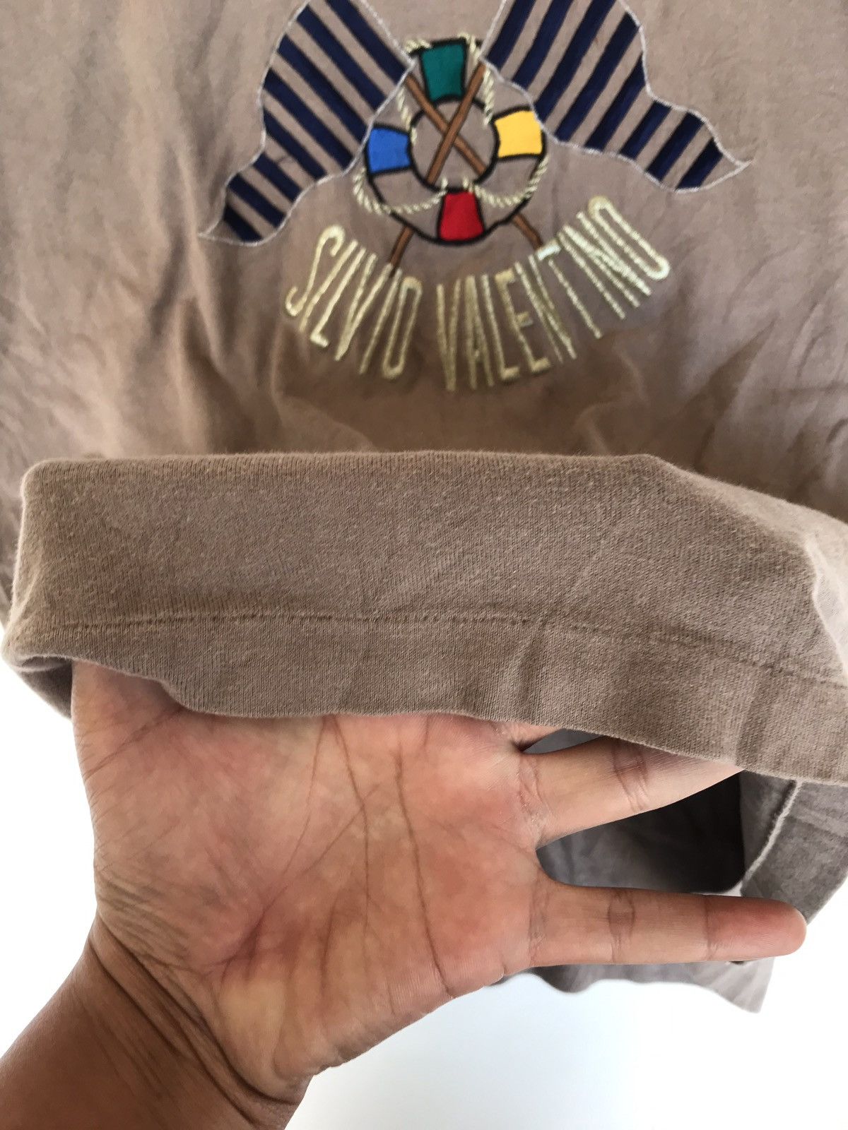 Valentino Vintage Silvio Valentino Italy Big Logo Embroidered T shirt Size US M / EU 48-50 / 2 - 4 Thumbnail