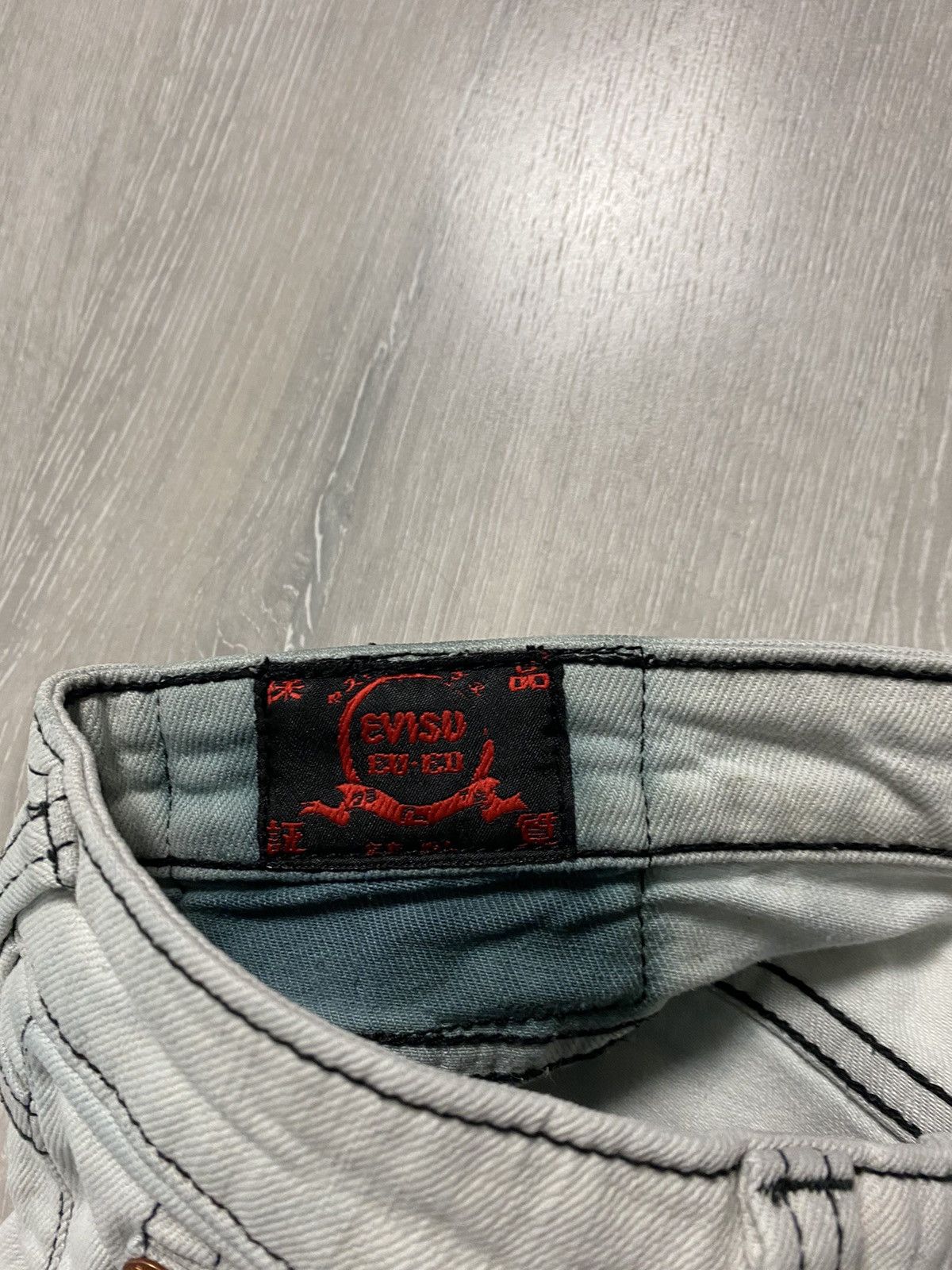 Evisu Evisu EU ED vintage grey jeans black seagulls Japan Size US 28 / EU 44 - 12 Thumbnail