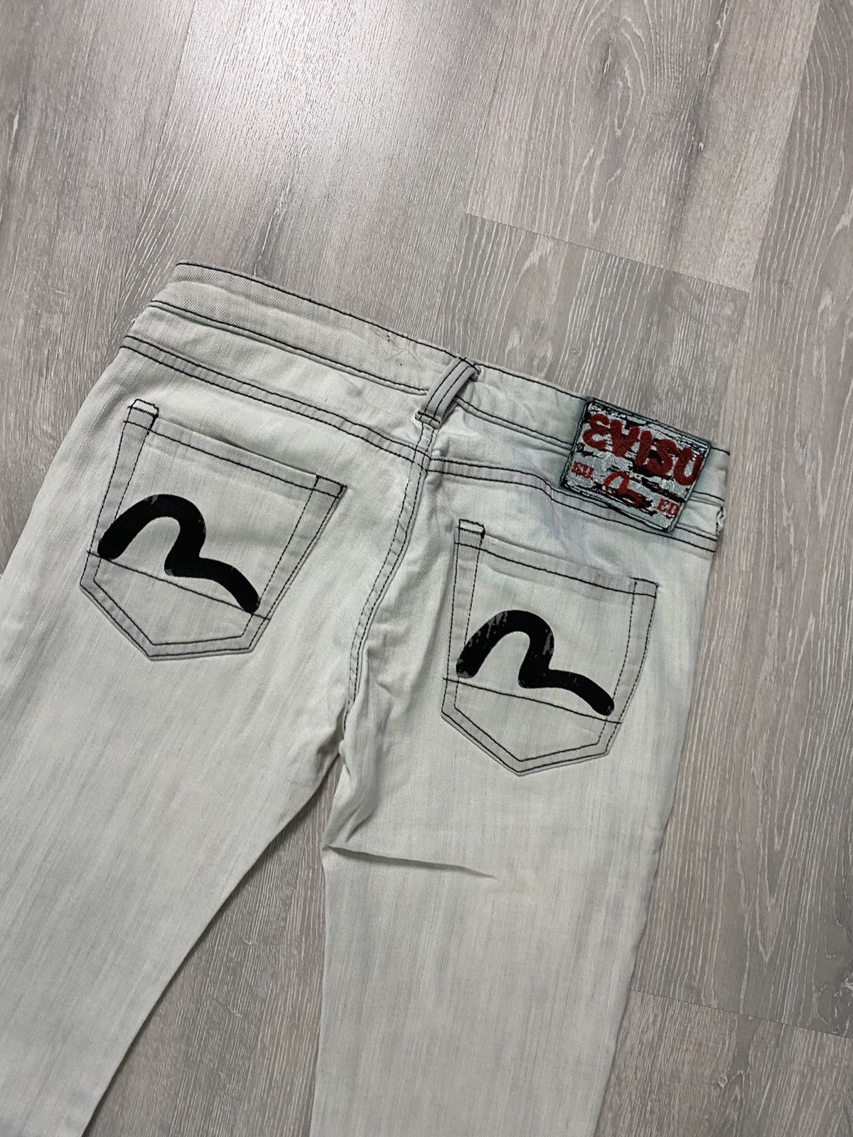 Evisu Evisu EU ED vintage grey jeans black seagulls Japan Size US 28 / EU 44 - 2 Thumbnail
