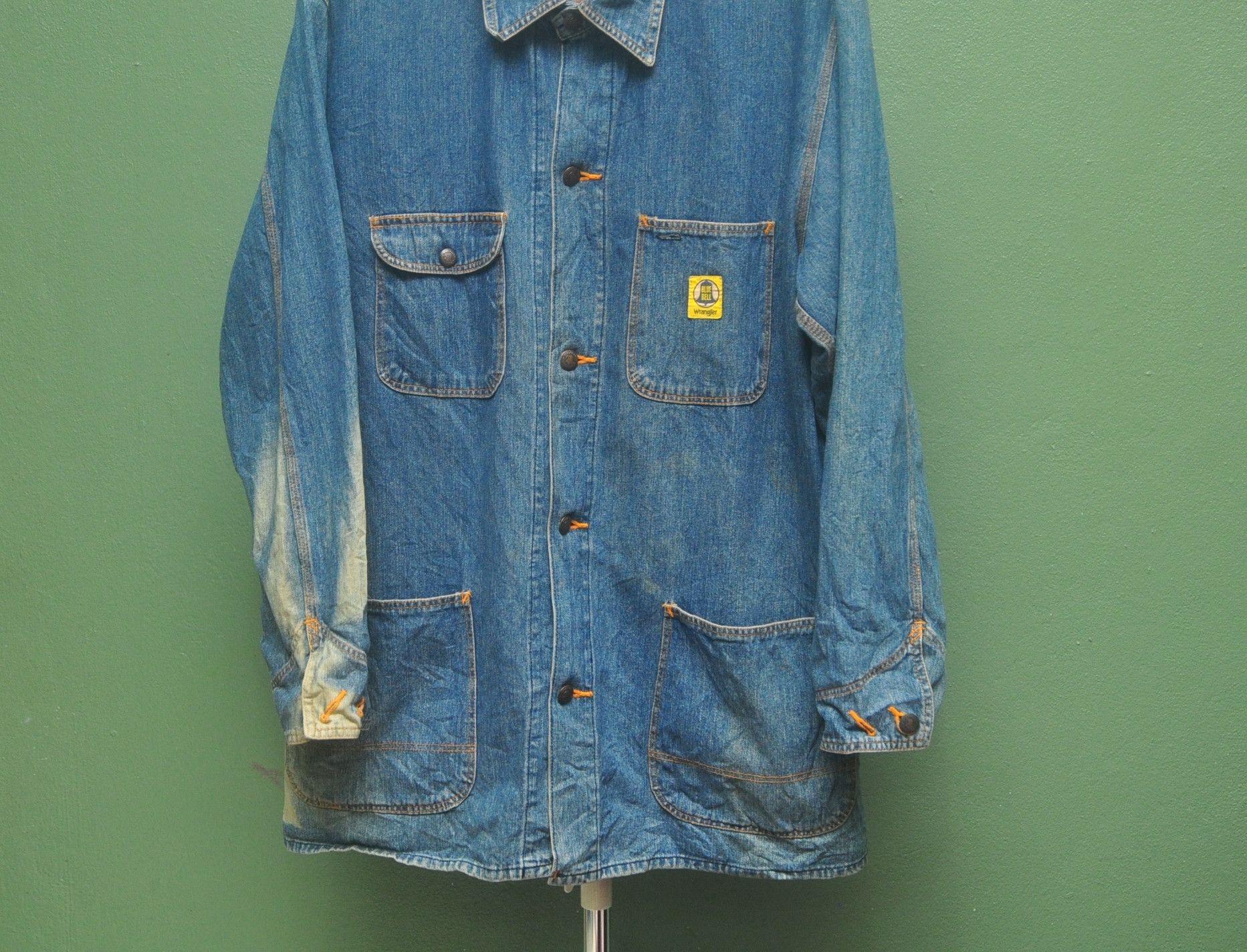 Japanese Brand × Vintage × Wrangler Vintage Wrangler Blue Bell Denim Jacket 80s Size US L / EU 52-54 / 3 - 3 Thumbnail