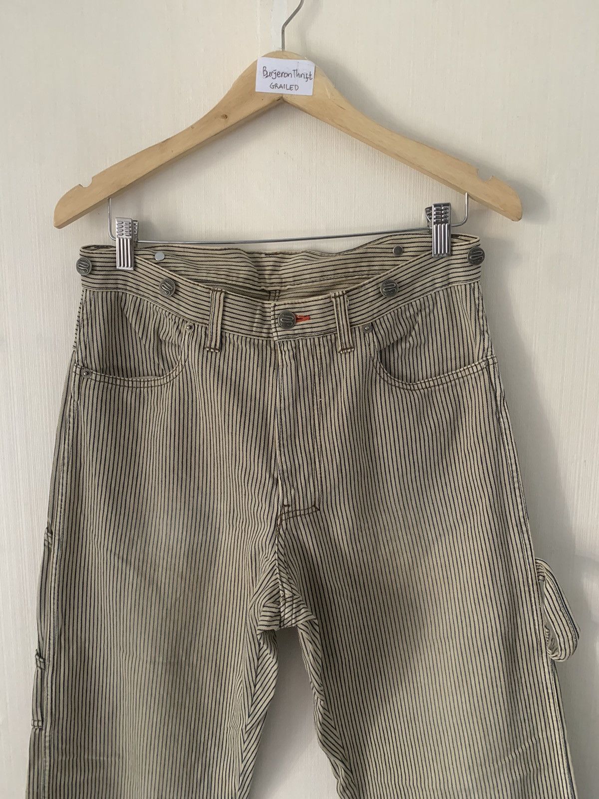 Human Made × PPFM × Vintage Rare PPFM Japanese Hickory Carpenter Pants Size US 30 / EU 46 - 5 Thumbnail