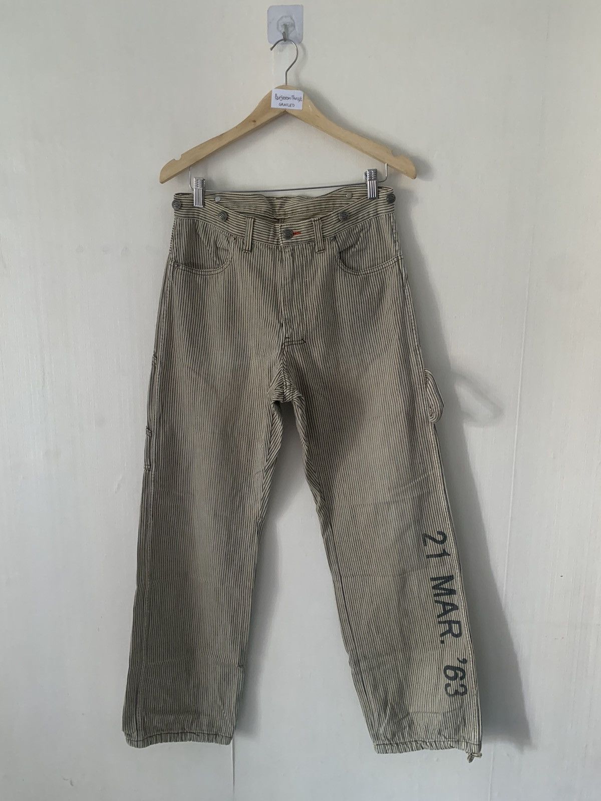 Human Made × PPFM × Vintage Rare PPFM Japanese Hickory Carpenter Pants Size US 30 / EU 46 - 2 Thumbnail
