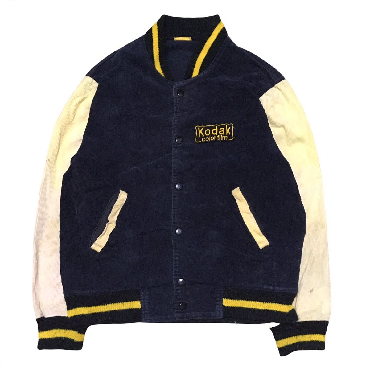 image of 90's Kodak Color Film Corduroy Jacket in Black, Men's (Size Medium)