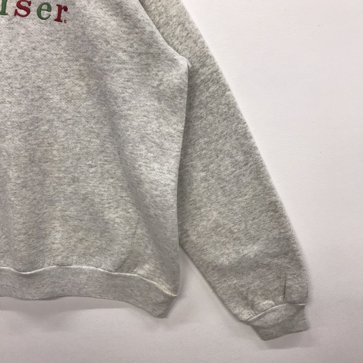Budweiser × Hanes × Vintage Rare!! Vintage Budweiser Spellout Embroidery Sweatshirt Size US L / EU 52-54 / 3 - 4 Thumbnail
