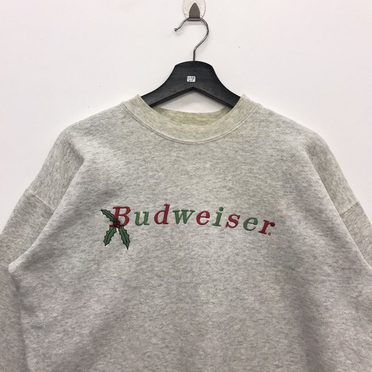 Budweiser × Hanes × Vintage Rare!! Vintage Budweiser Spellout Embroidery Sweatshirt Size US L / EU 52-54 / 3 - 2 Thumbnail