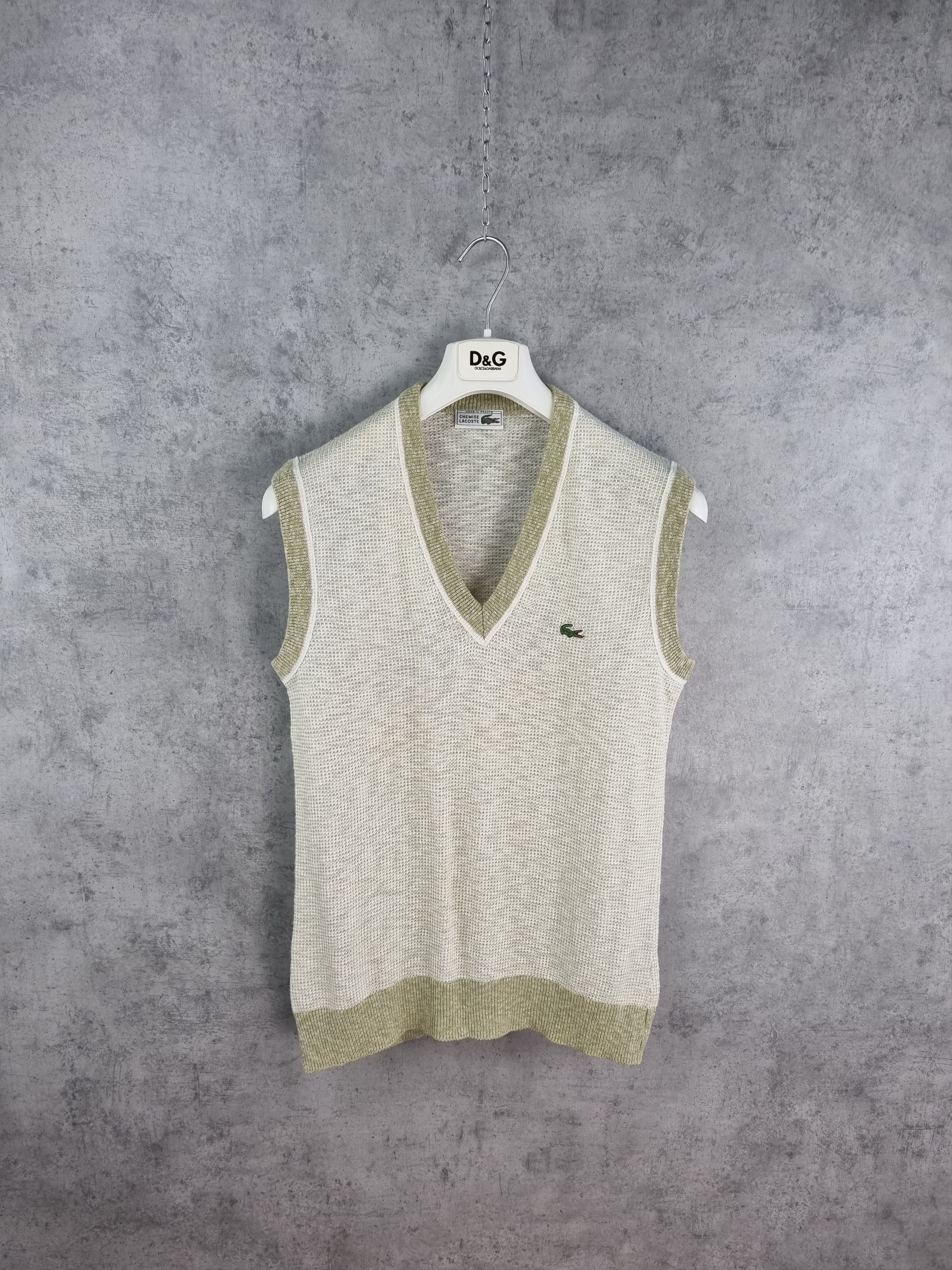 Golf Wang × Lacoste × Vintage 80s Lacoste Chemise Rare Knitwear Sleeveless Sweater/Vest Size US M / EU 48-50 / 2 - 3 Thumbnail