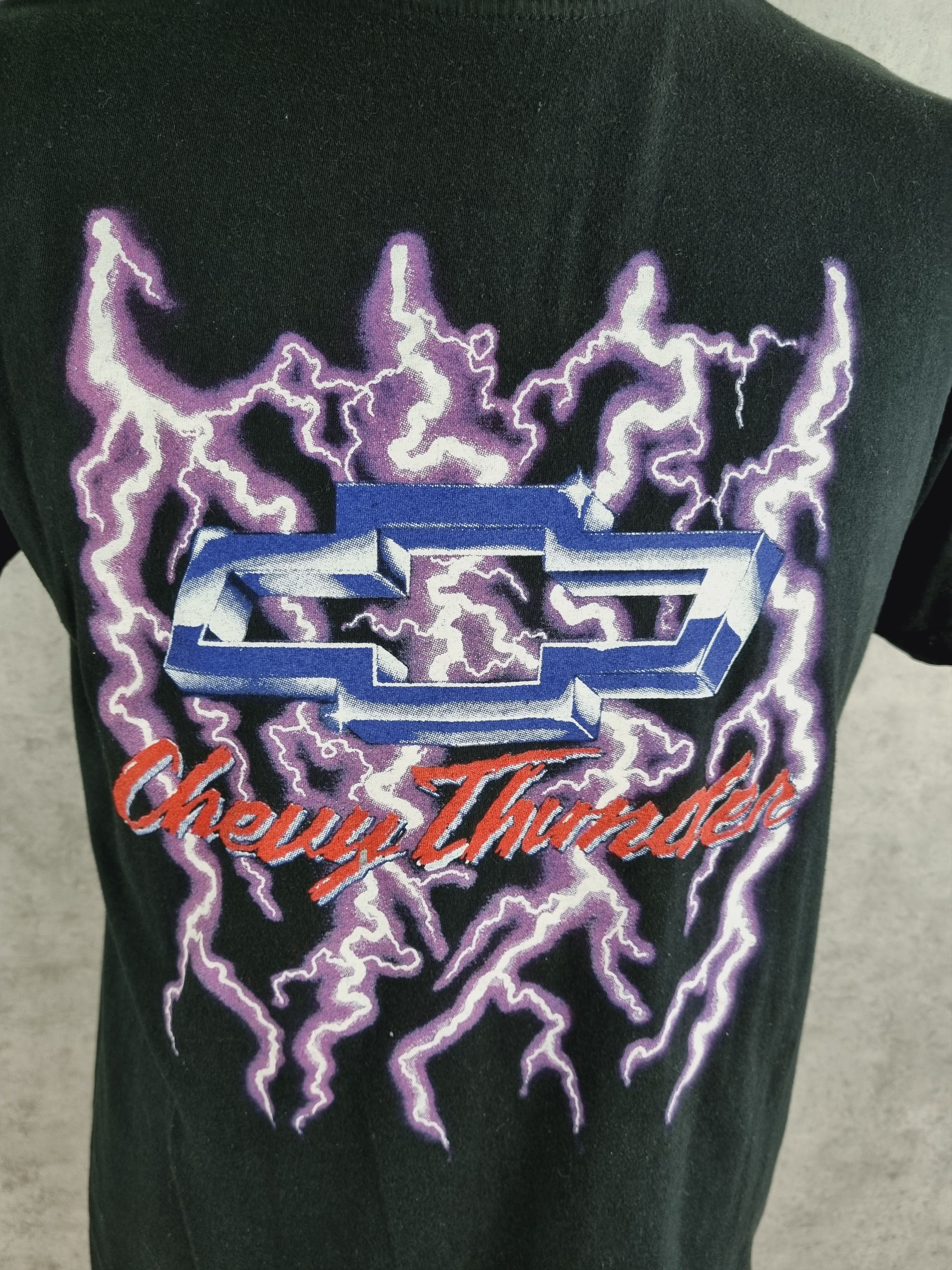 Chevrolet × Vintage Rare Size Vintage Bootleg Chevy Thunder US Basic Tee Shirt Size US XL / EU 56 / 4 - 2 Thumbnail