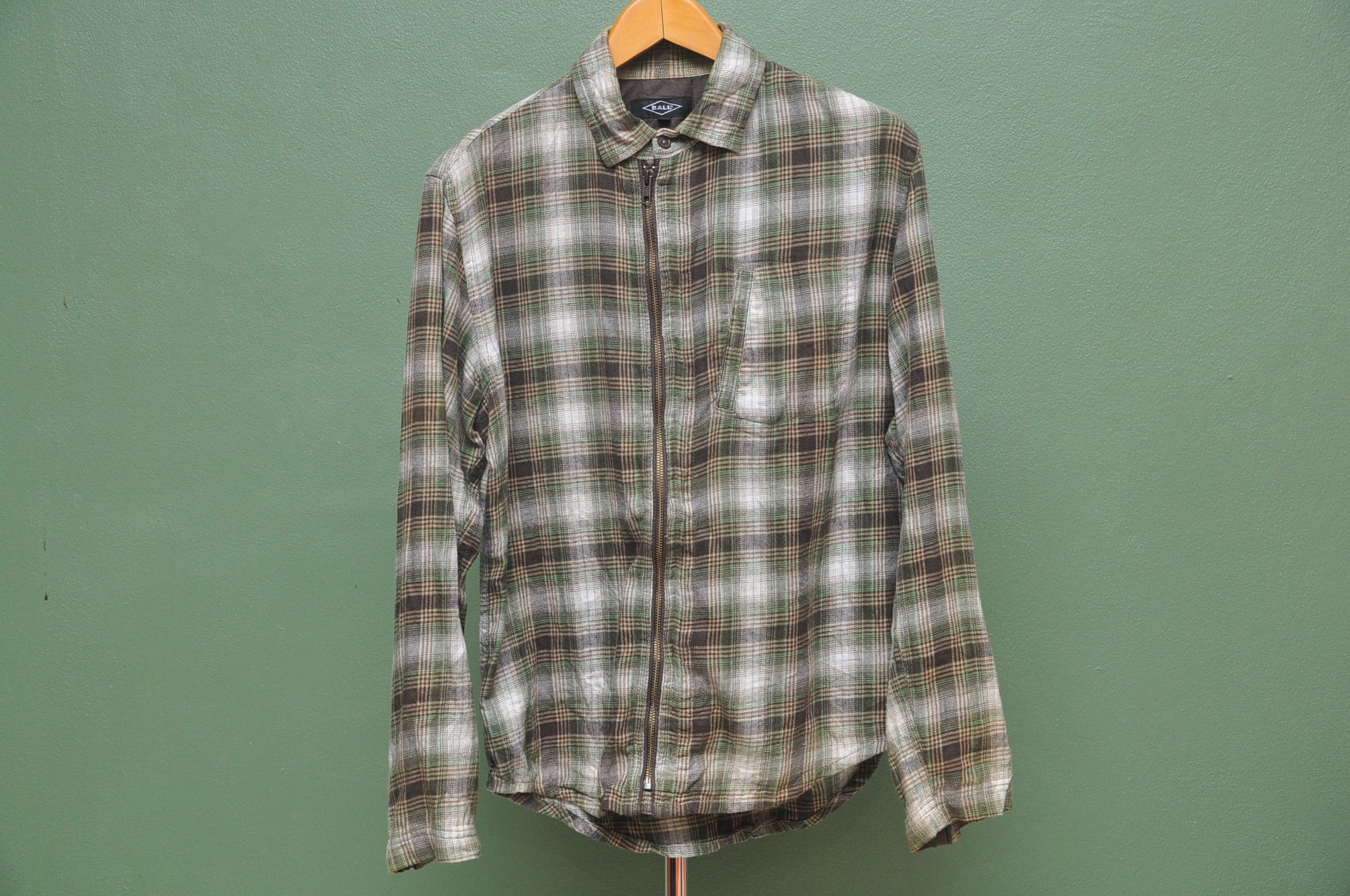 Japanese Brand Vintage Ball Zipper Made In Japan Shirt Size US L / EU 52-54 / 3 - 1 Thumbnail