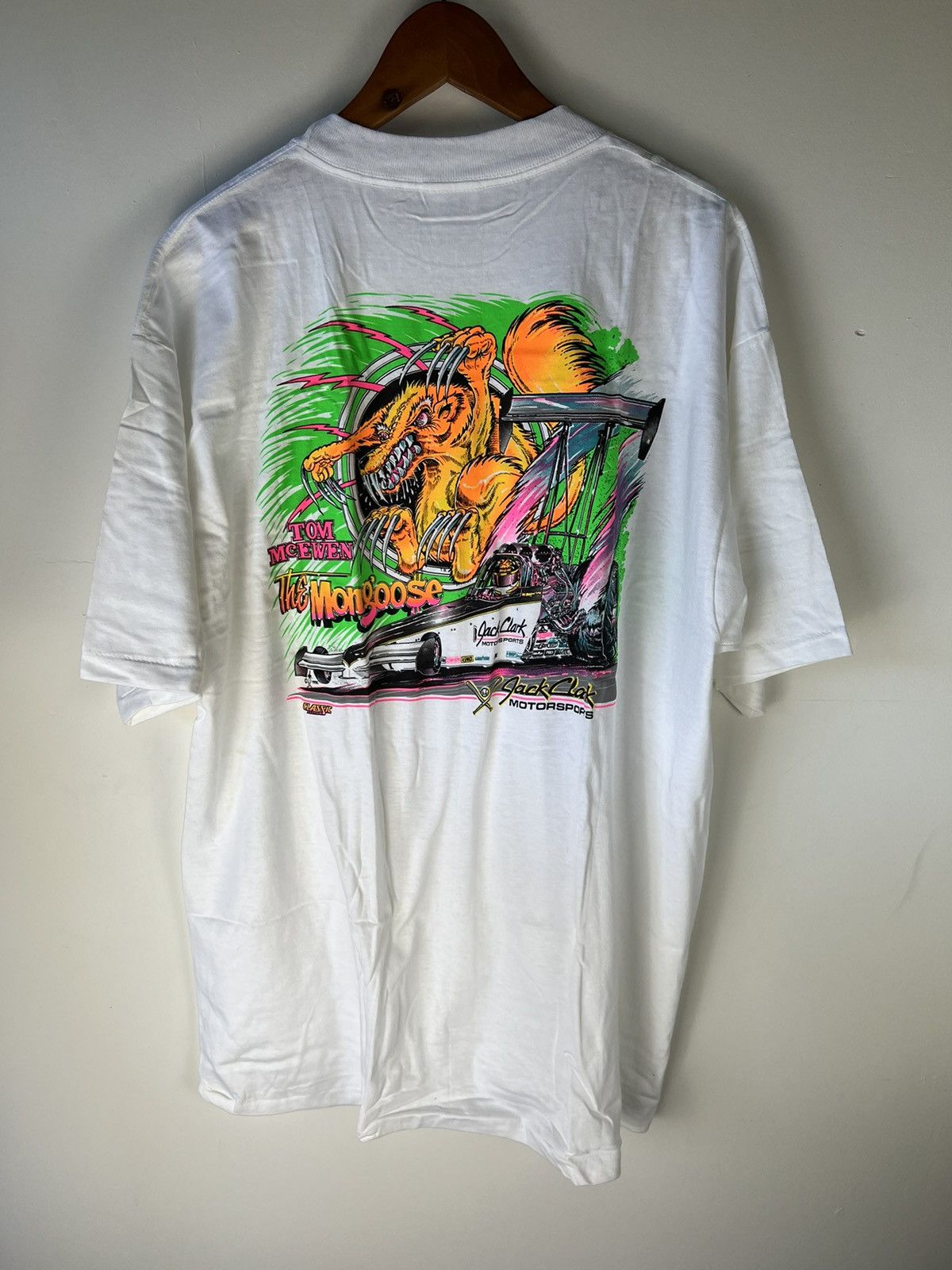 Vintage Vintage 1992 Jack Clark Motorsports Tee Size US XL / EU 56 / 4 - 1 Thumbnail