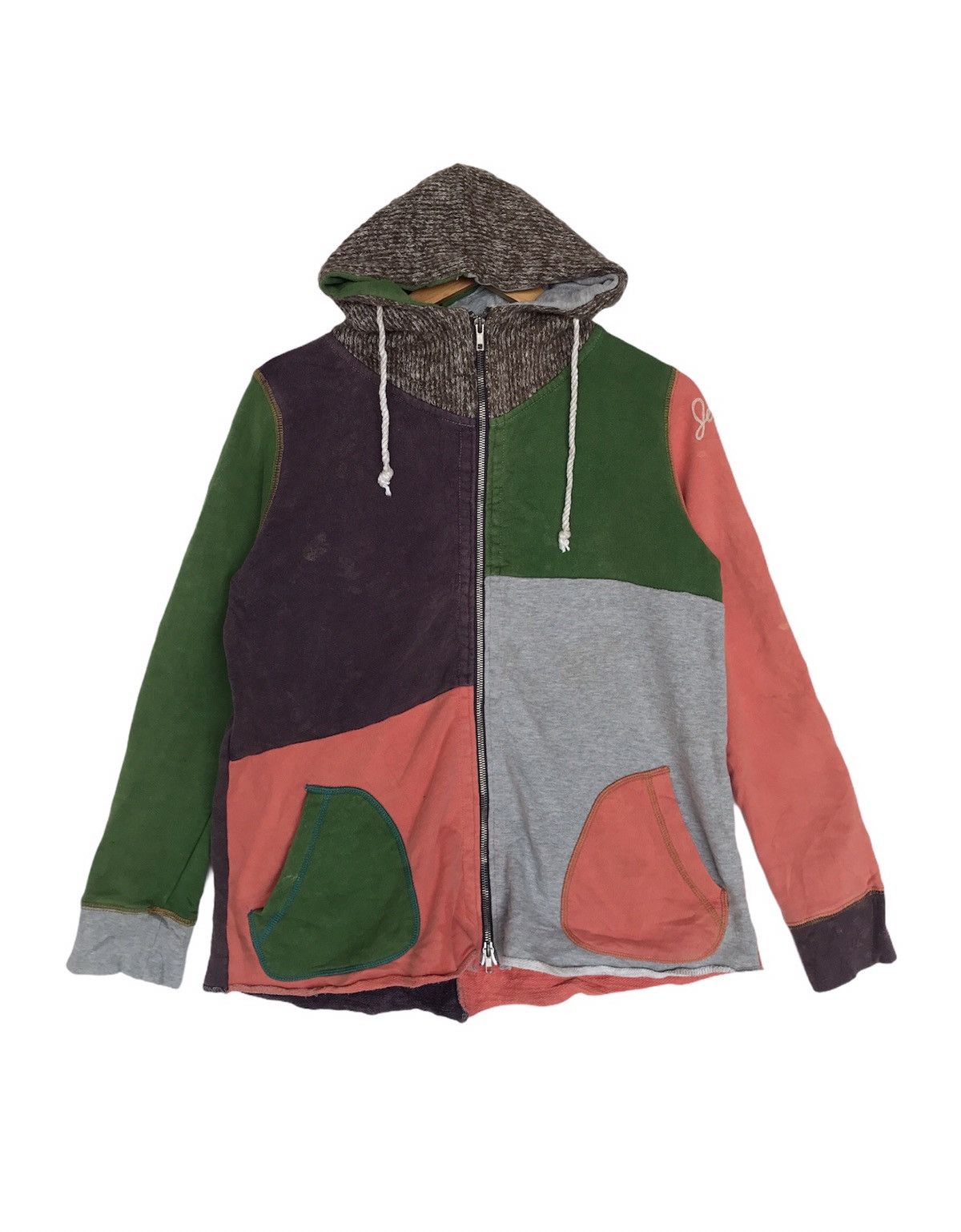 Vintage Cube Sugar Colorblock Hoodie multicolor
