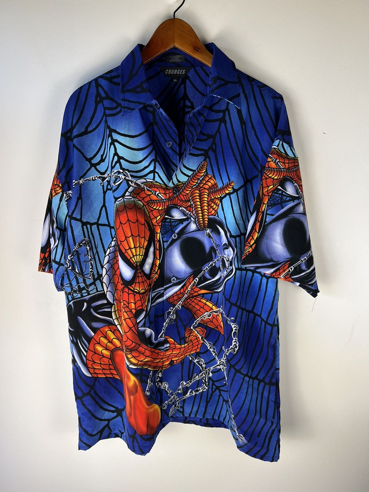 Marvel Comics Vintage y2k Spiderman button up shirt Size US XL / EU 56 / 4 - 1 Thumbnail