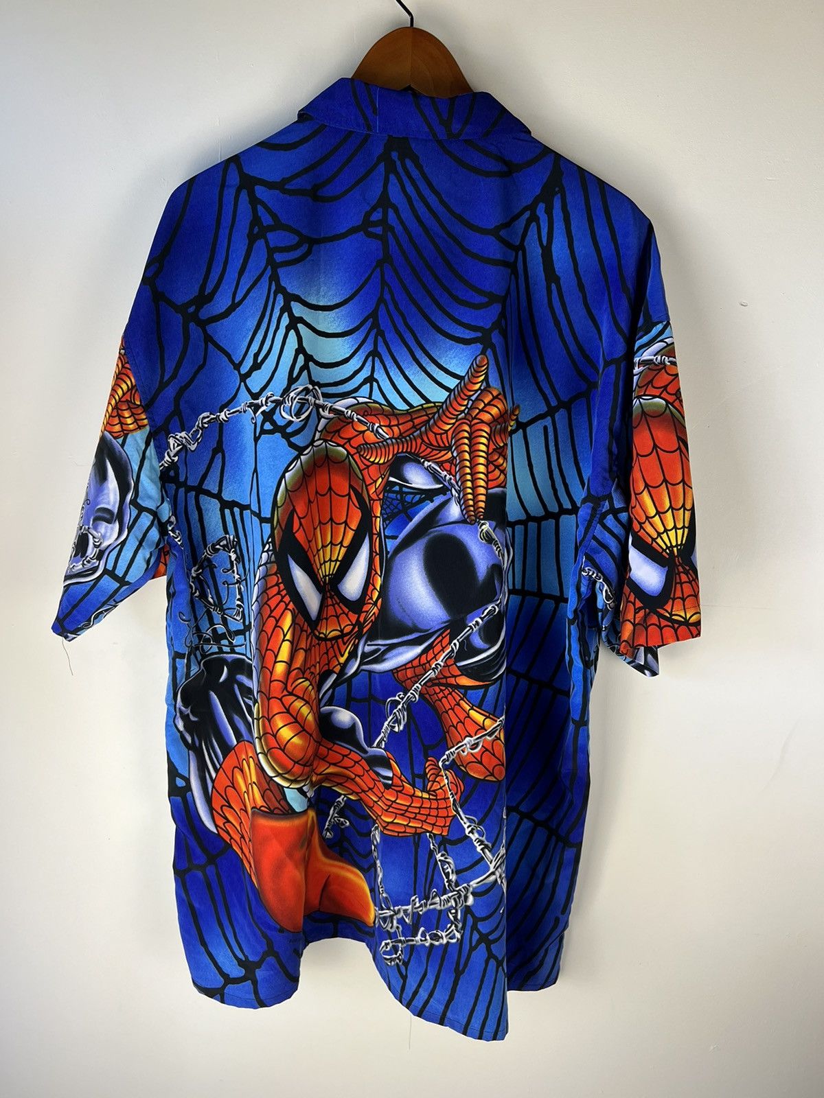 Marvel Comics Vintage y2k Spiderman button up shirt Size US XL / EU 56 / 4 - 2 Thumbnail
