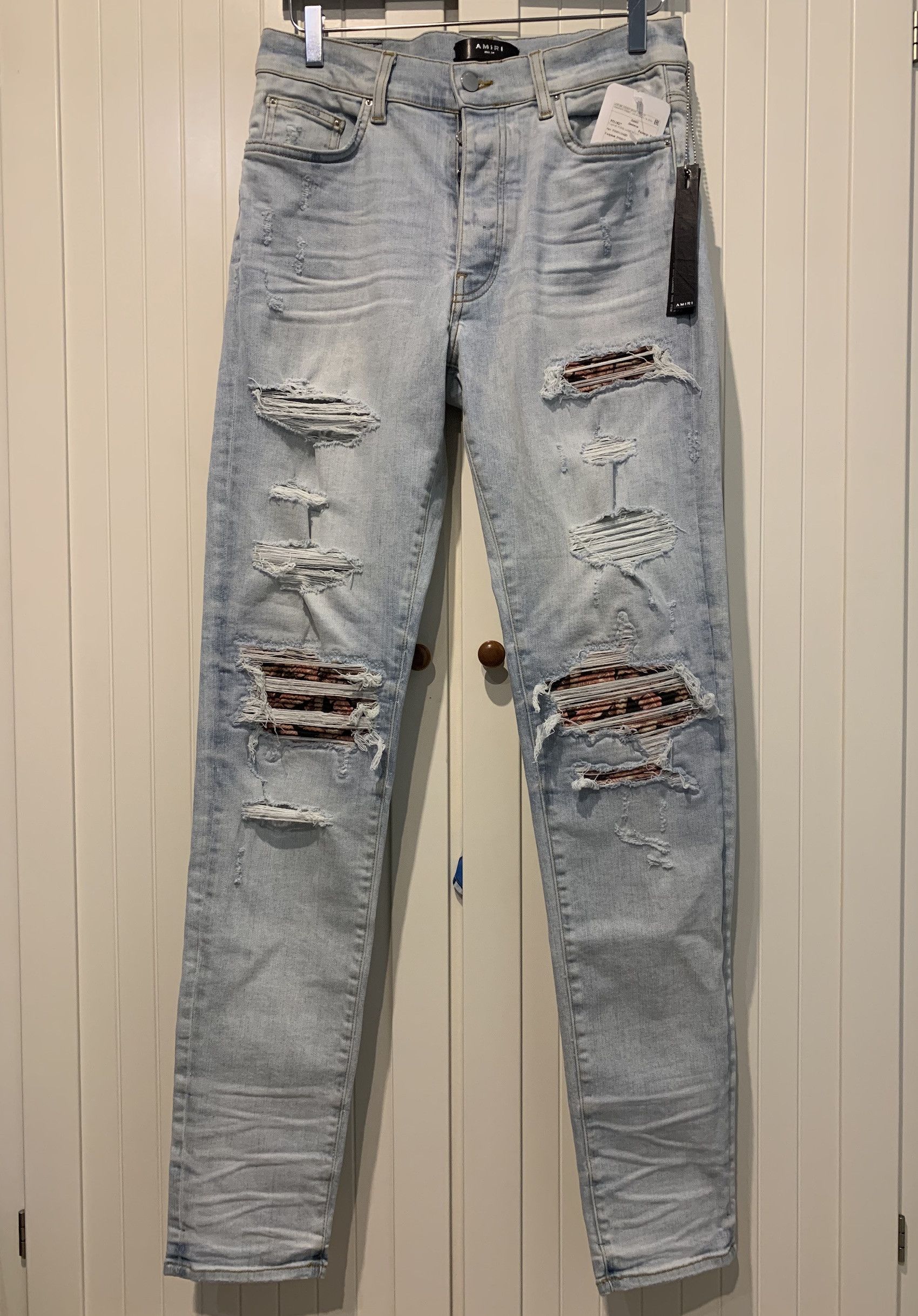 image of Amiri Fw'20 Jean Mx1 Banana Animation in Super Light Indigo, Men's (Size 34)