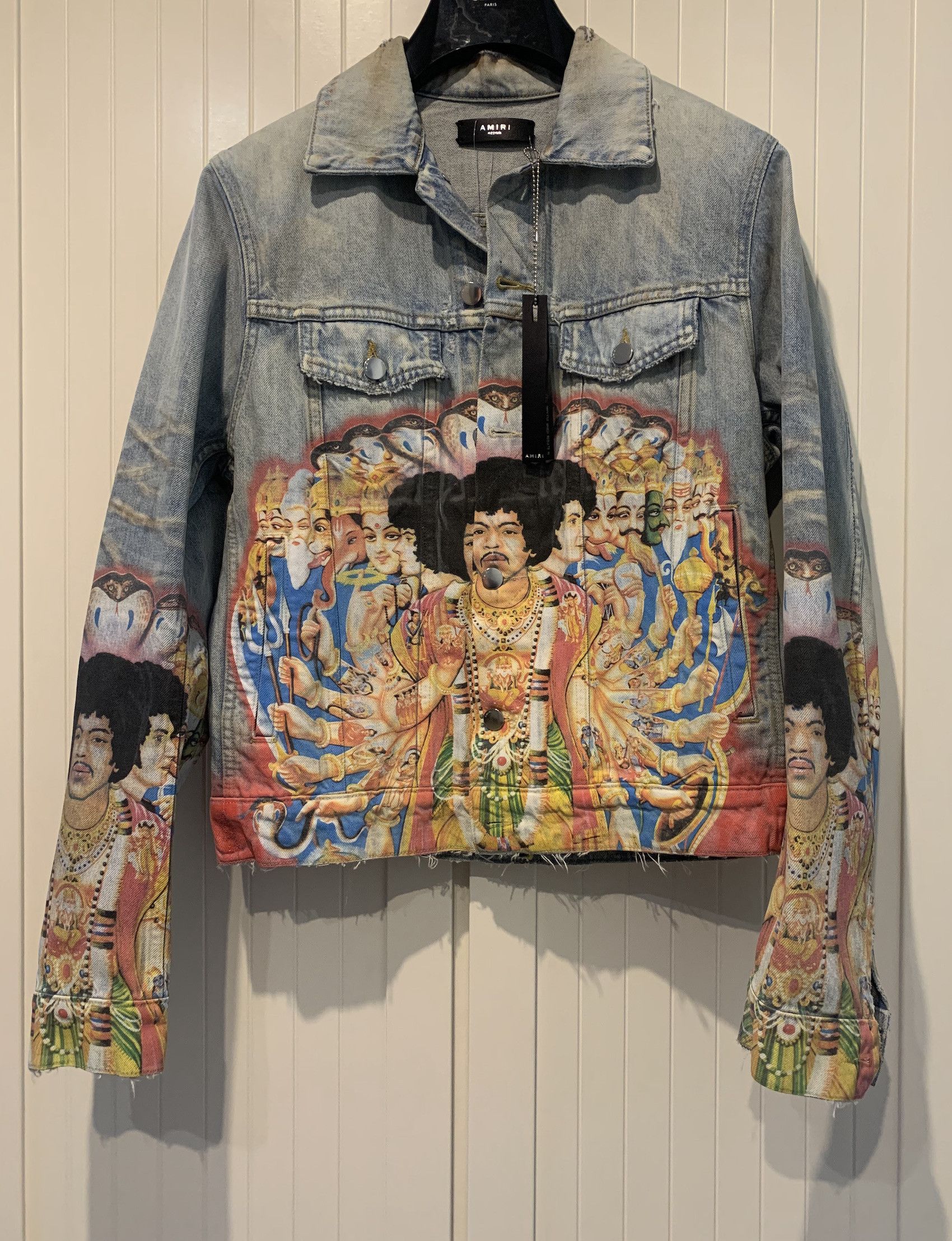 Amiri SS'20 Jacket Distressed Denim Trucker Size US M / EU 48-50 / 2 - 1 Thumbnail
