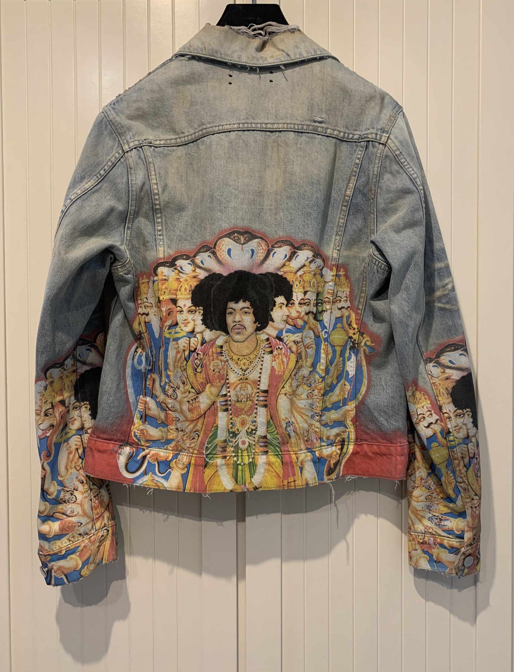 Amiri SS'20 Jacket Distressed Denim Trucker Size US M / EU 48-50 / 2 - 2 Thumbnail