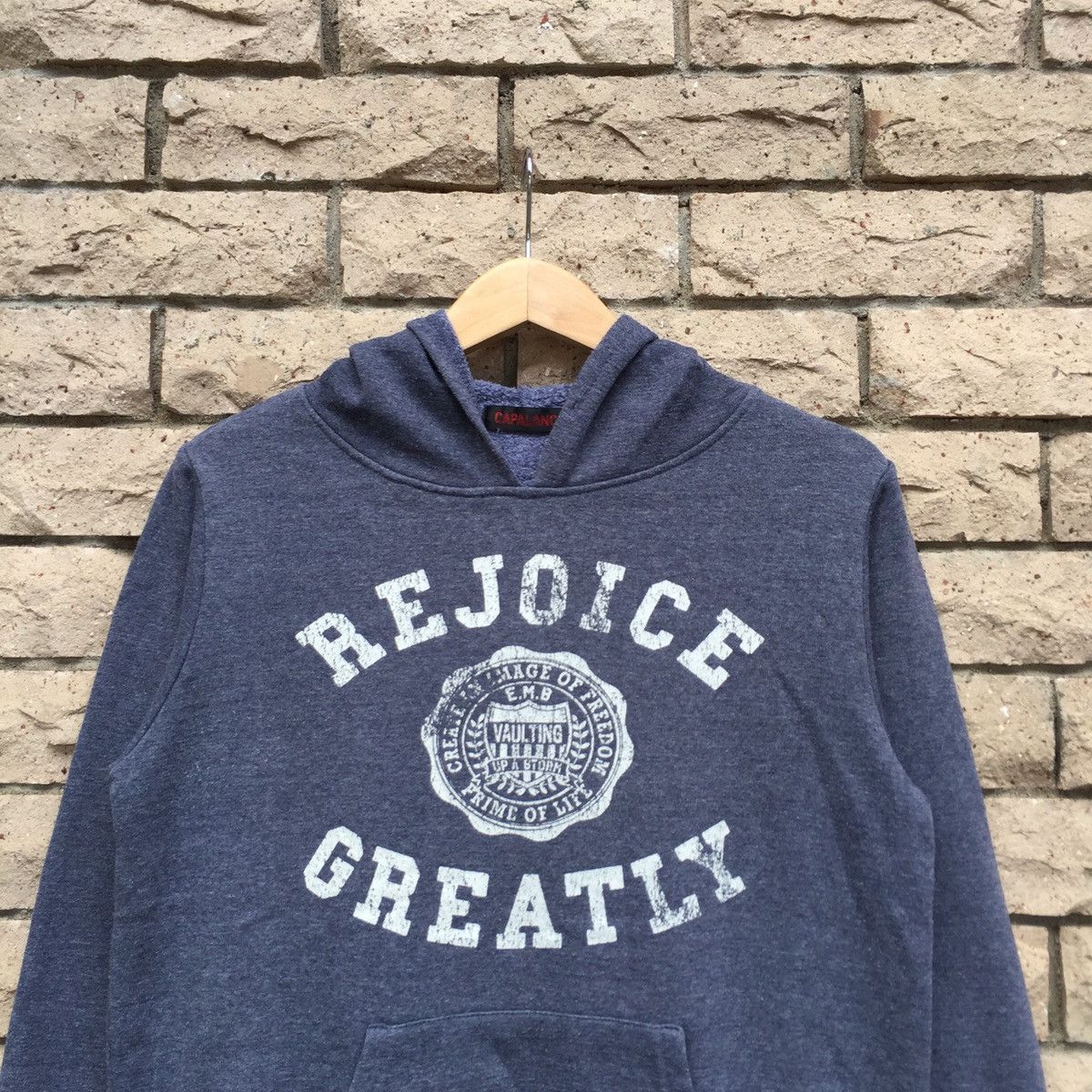 Japanese Brand Capalanca hoodie spel out big logo.. rejoice greatly Size US S / EU 44-46 / 1 - 2 Thumbnail