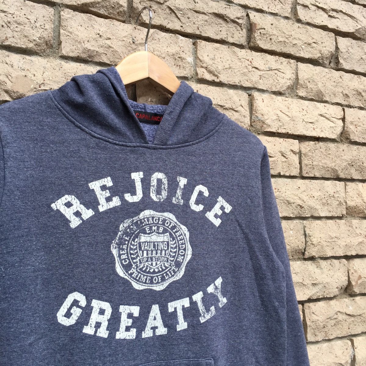 Japanese Brand Capalanca hoodie spel out big logo.. rejoice greatly Size US S / EU 44-46 / 1 - 3 Thumbnail