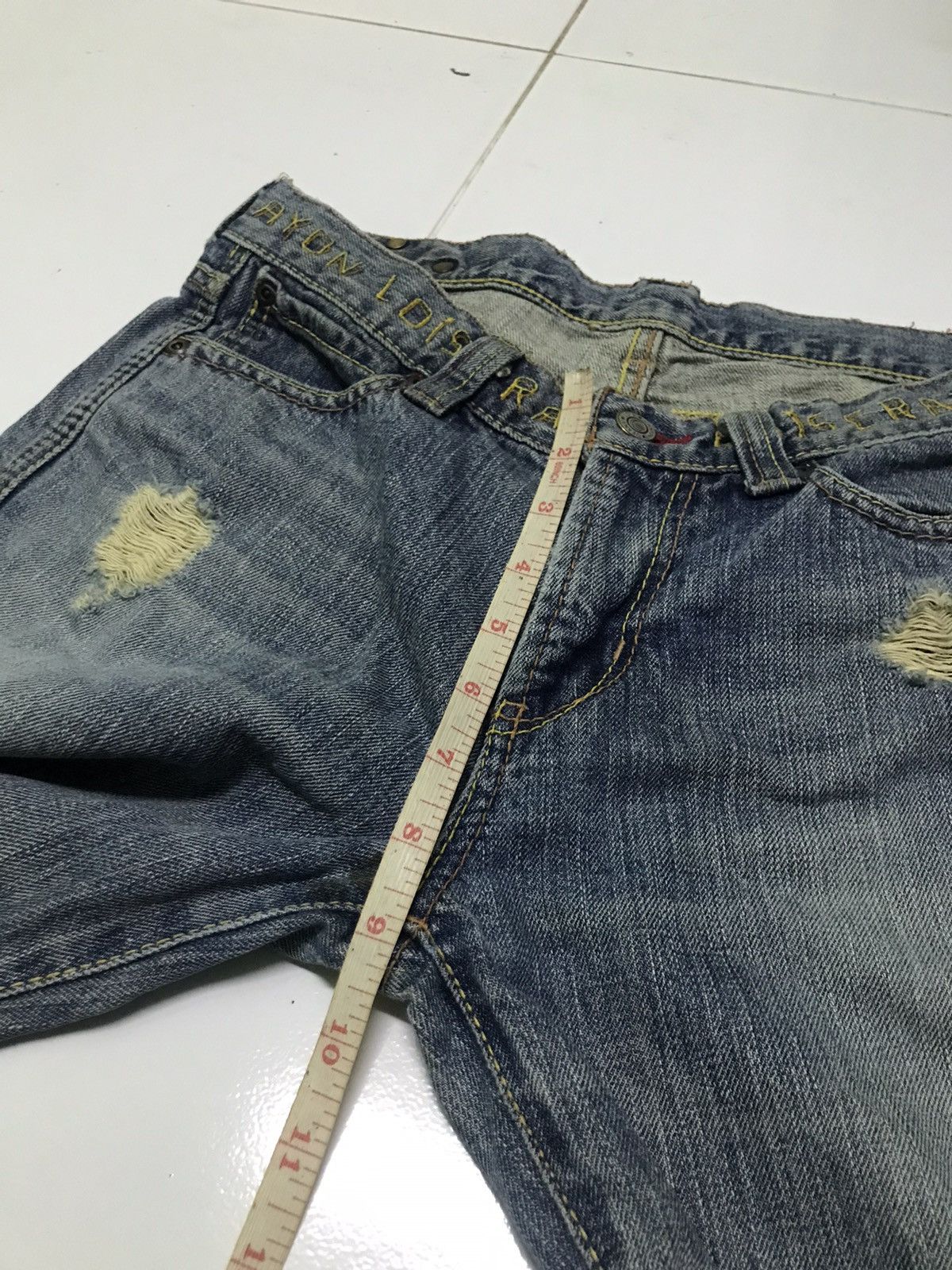 Japanese Brand Lois crayon flared denim jeans Size 29" - 9 Thumbnail