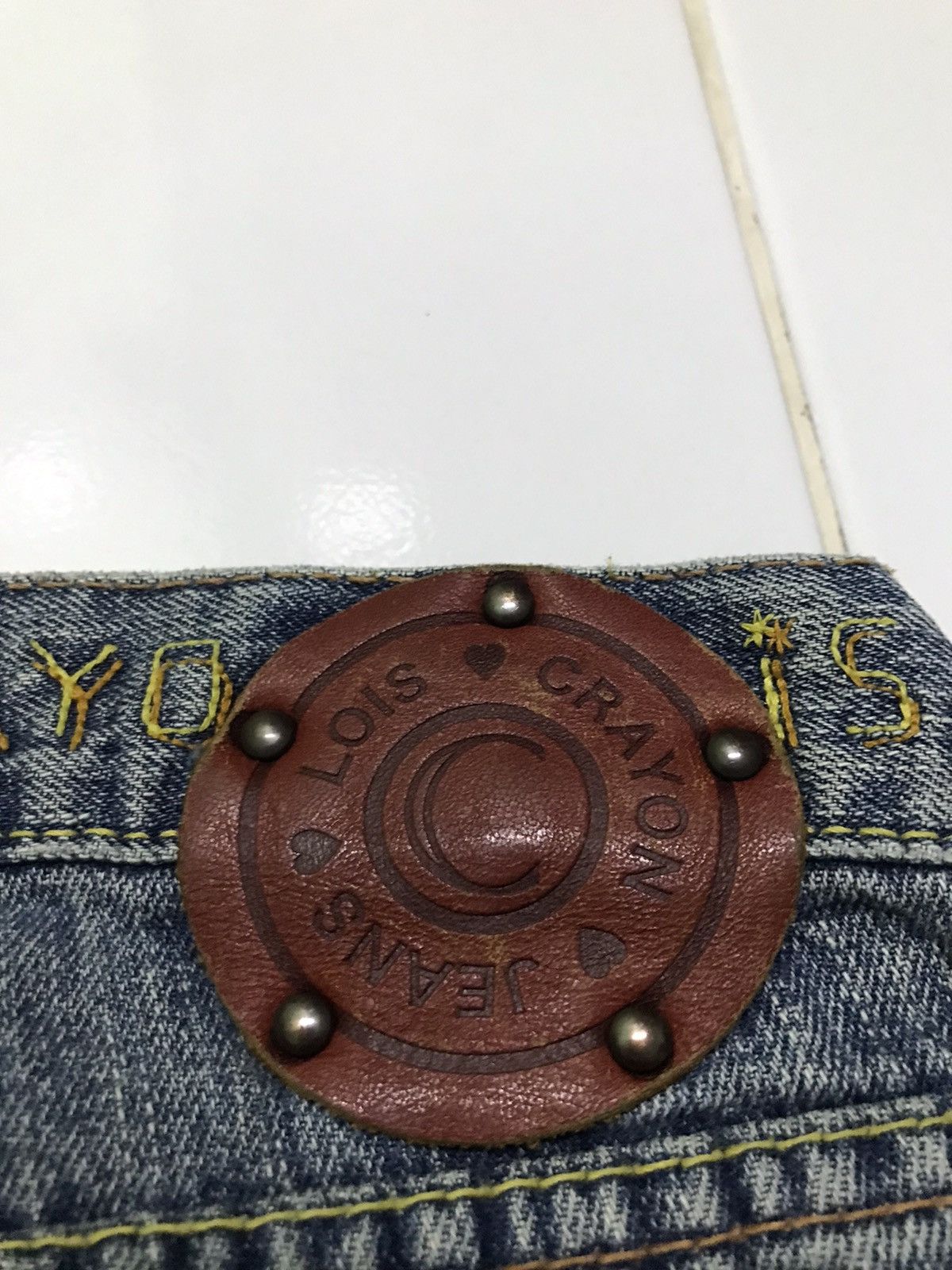Japanese Brand Lois crayon flared denim jeans Size 29" - 5 Thumbnail