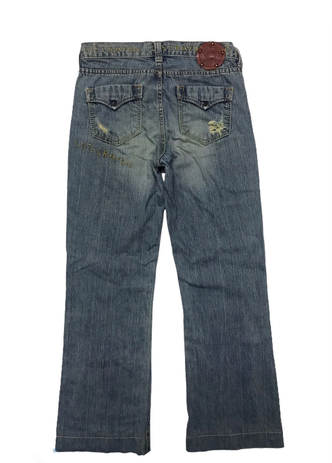 Japanese Brand Lois crayon flared denim jeans Size 29" - 3 Thumbnail