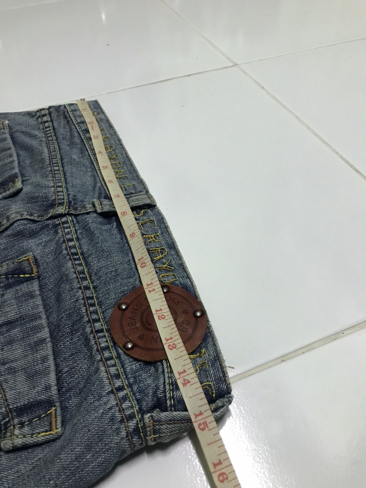 Japanese Brand Lois crayon flared denim jeans Size 29" - 6 Thumbnail