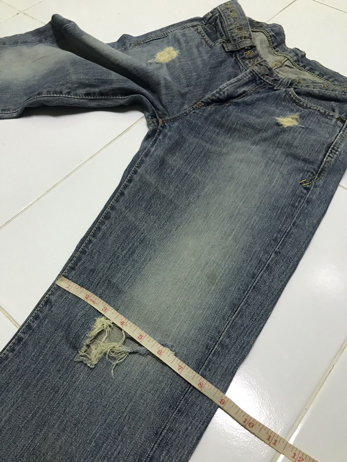 Japanese Brand Lois crayon flared denim jeans Size 29" - 11 Thumbnail